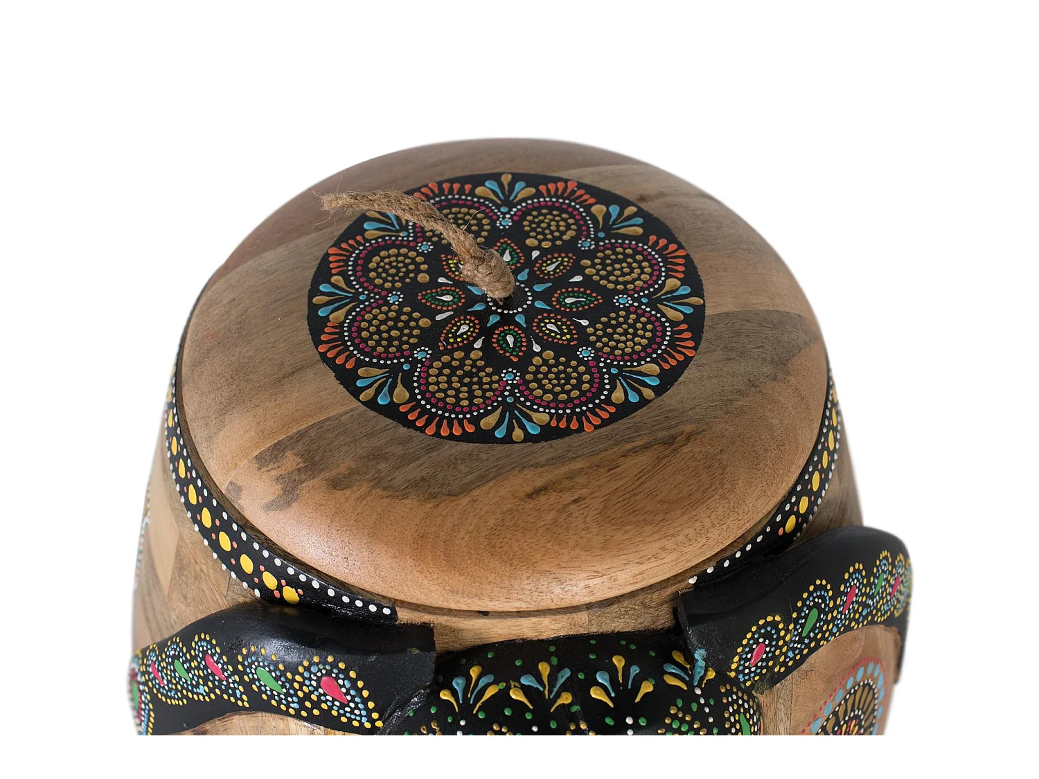 Décoration en bois de manguier 35 cm, style rustique classique - 56 x 35 x 28 cm