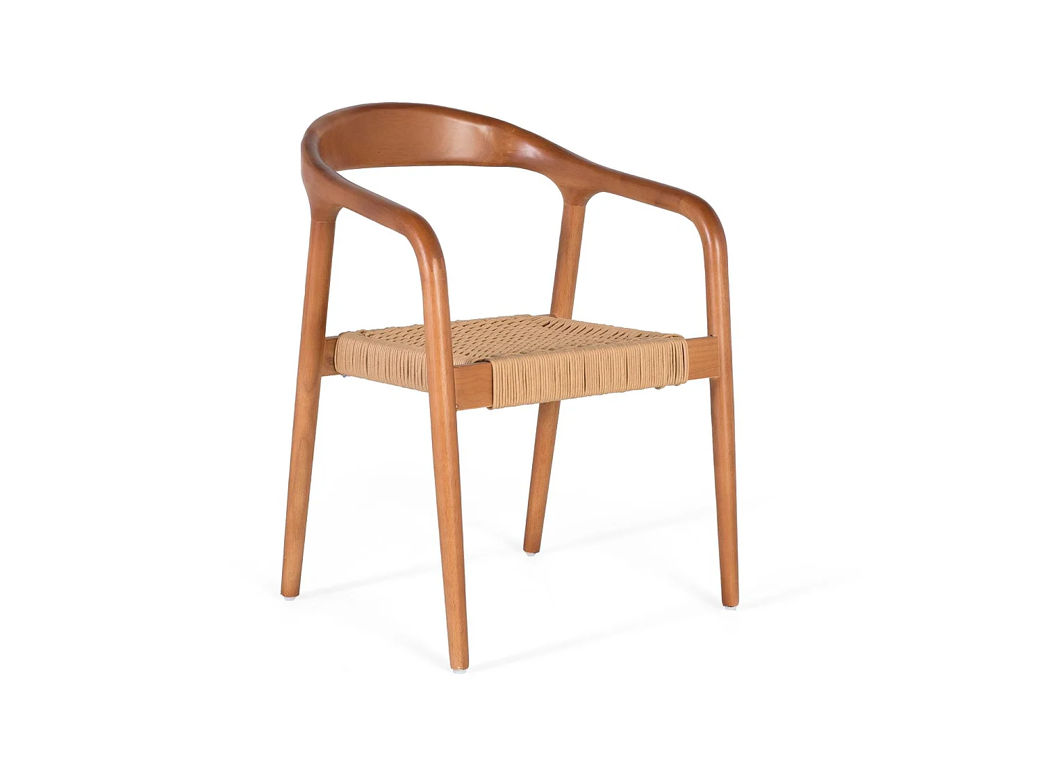 Ensemble de 2 chaises avec accoudoirs en bois d'hévéa