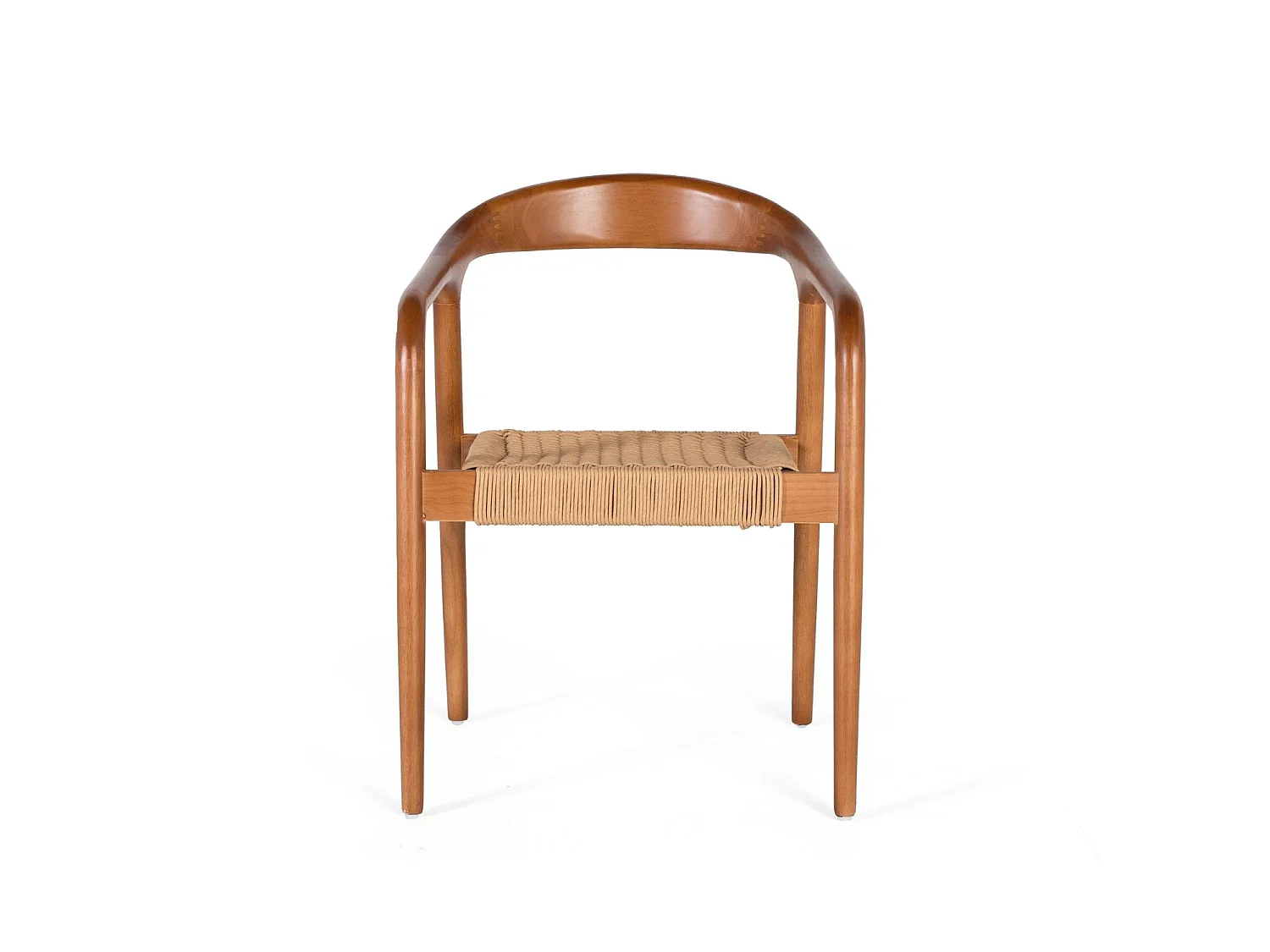 Ensemble de 2 chaises avec accoudoirs en bois d'hévéa