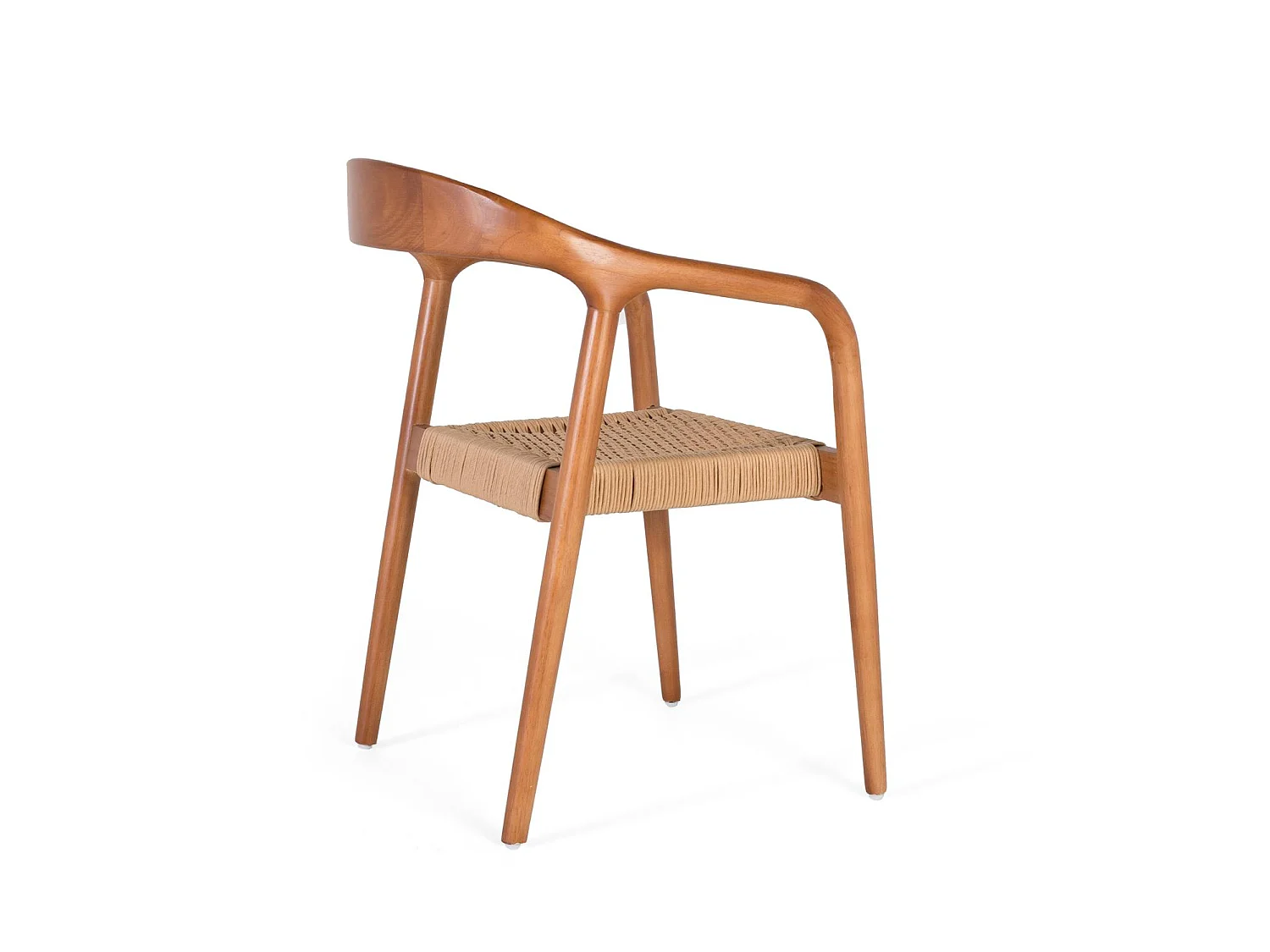 Ensemble de 2 chaises avec accoudoirs en bois d'hévéa