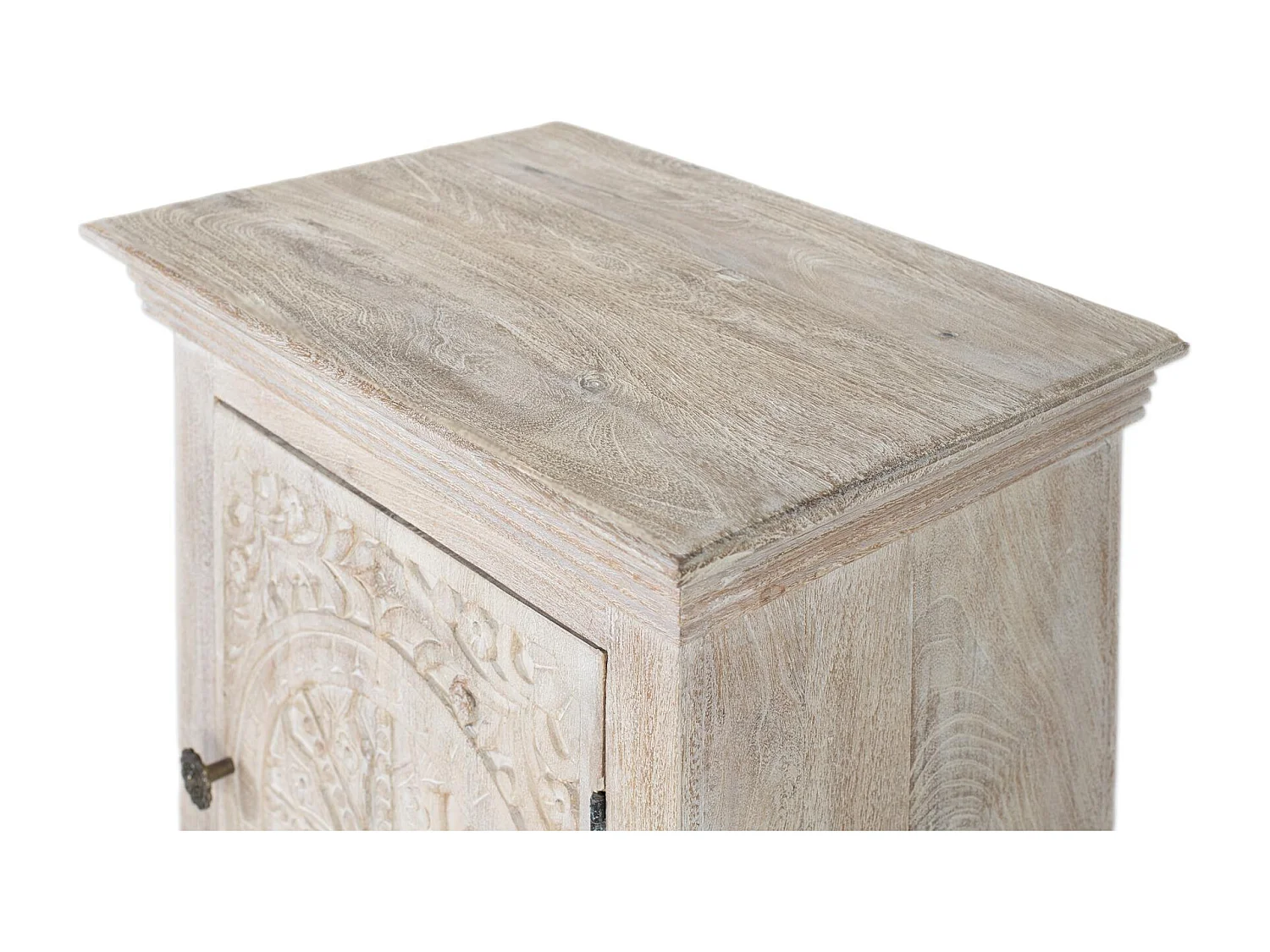 TABLE DE CHEVET EN BOIS DE MANGUE COULEUR NATURELLE