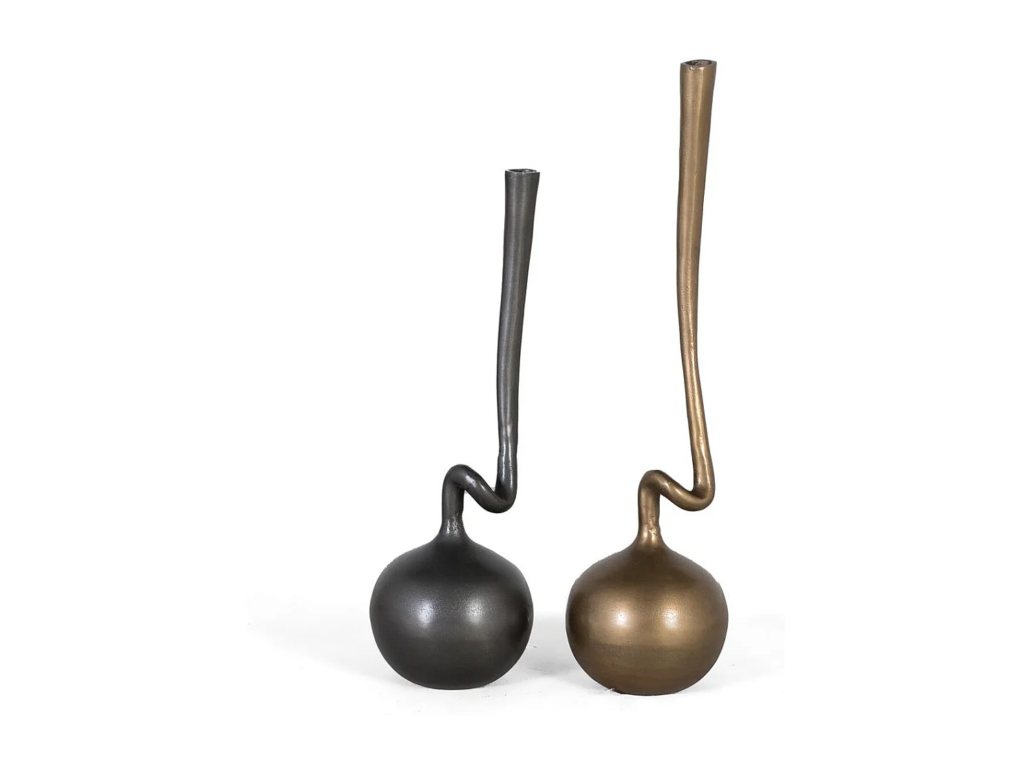 Set de 2 jarrones en aluminio