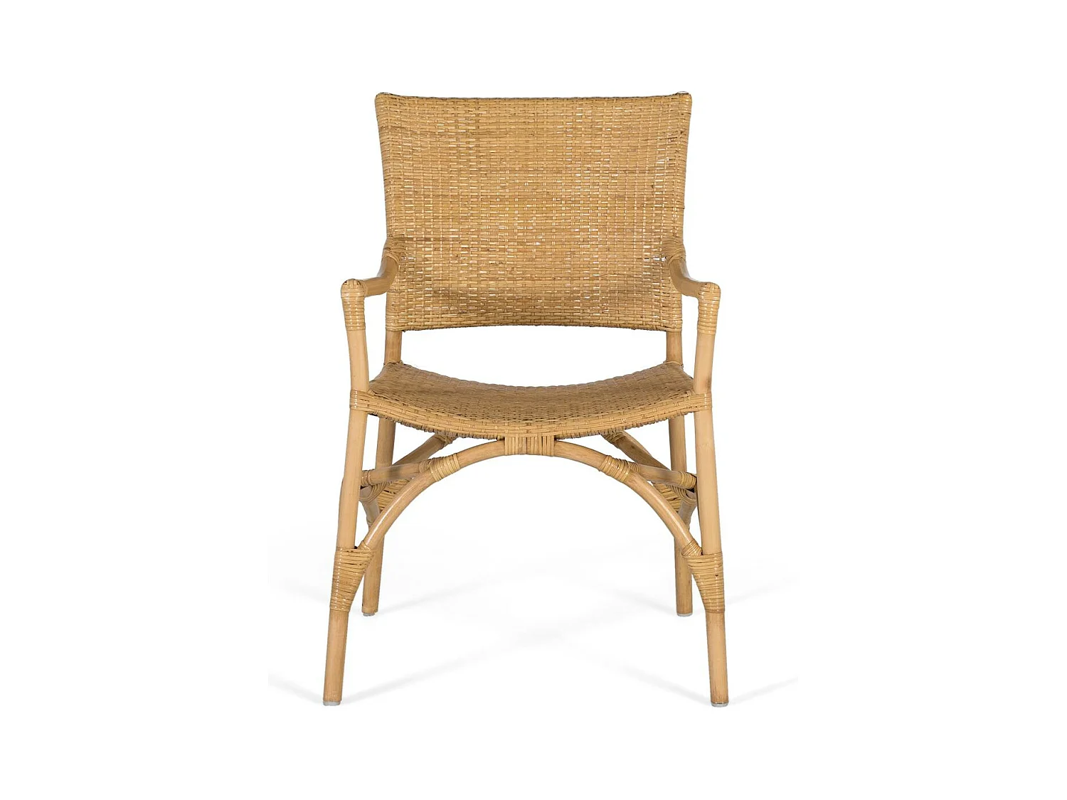 Ensemble de deux chaises en rotin et structure en bambou