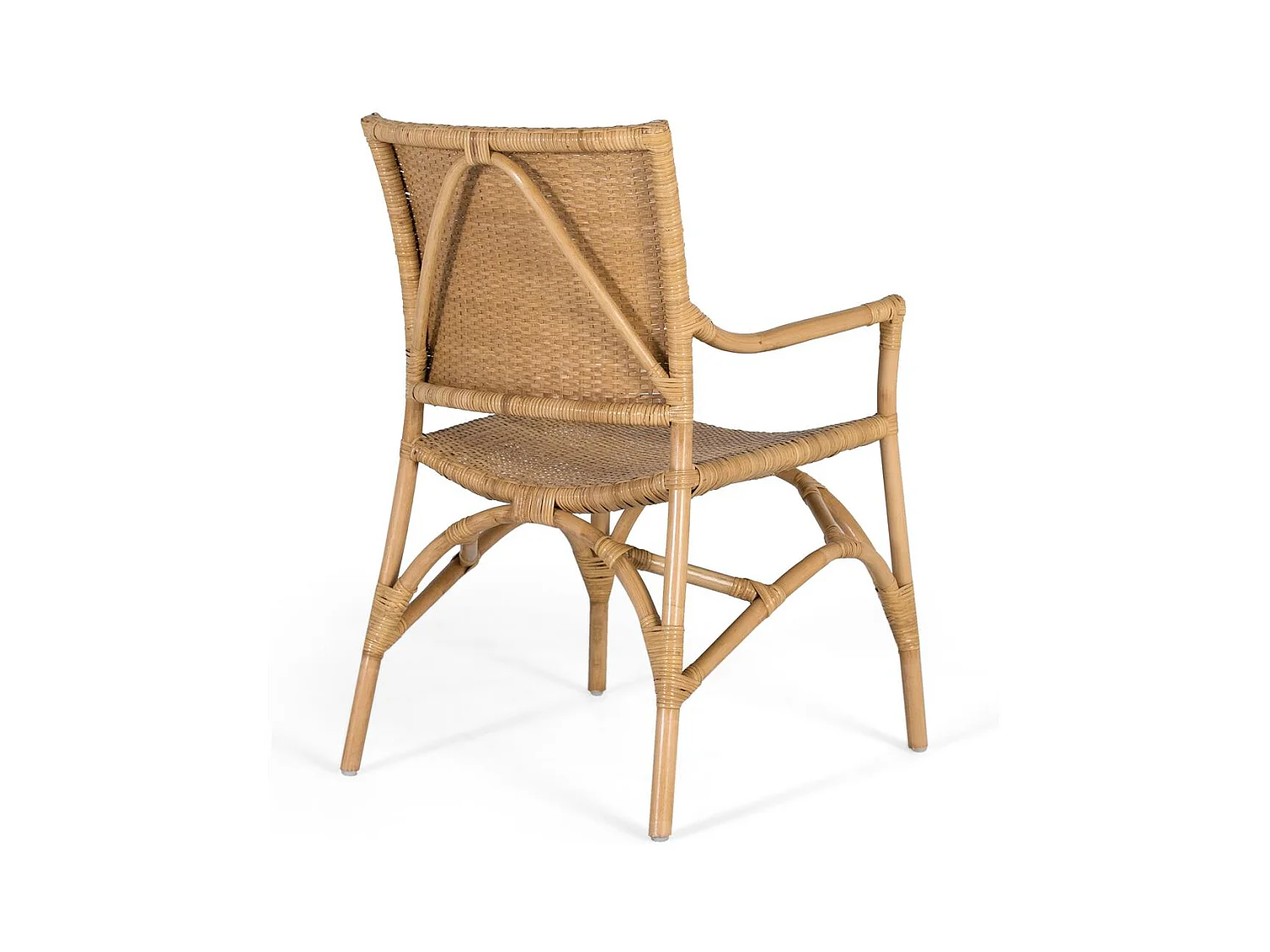 Ensemble de deux chaises en rotin et structure en bambou