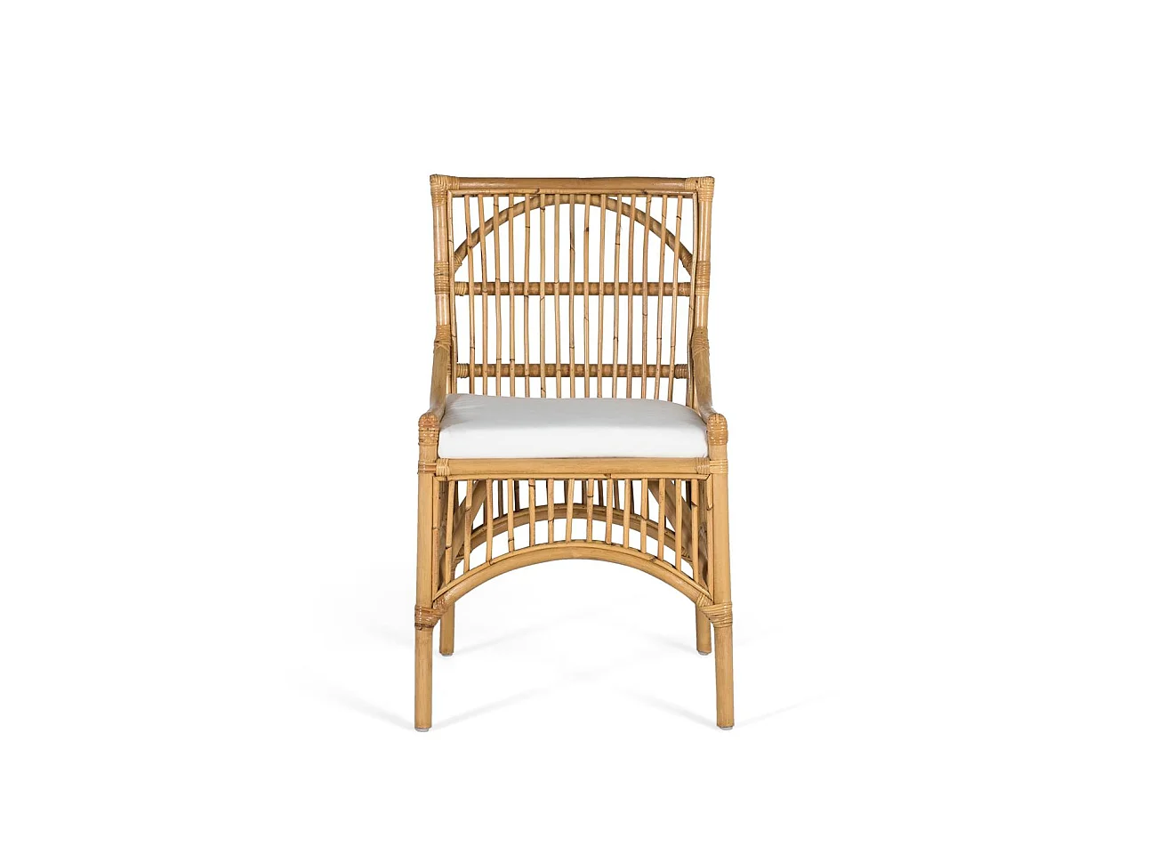 Cadeira de vime natural estilo mediterrâneo, 53 cm - 92x53x58