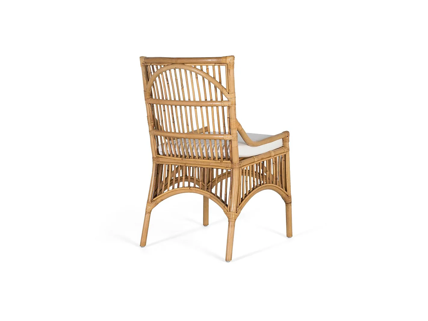 Cadeira de vime natural estilo mediterrâneo, 53 cm - 92x53x58