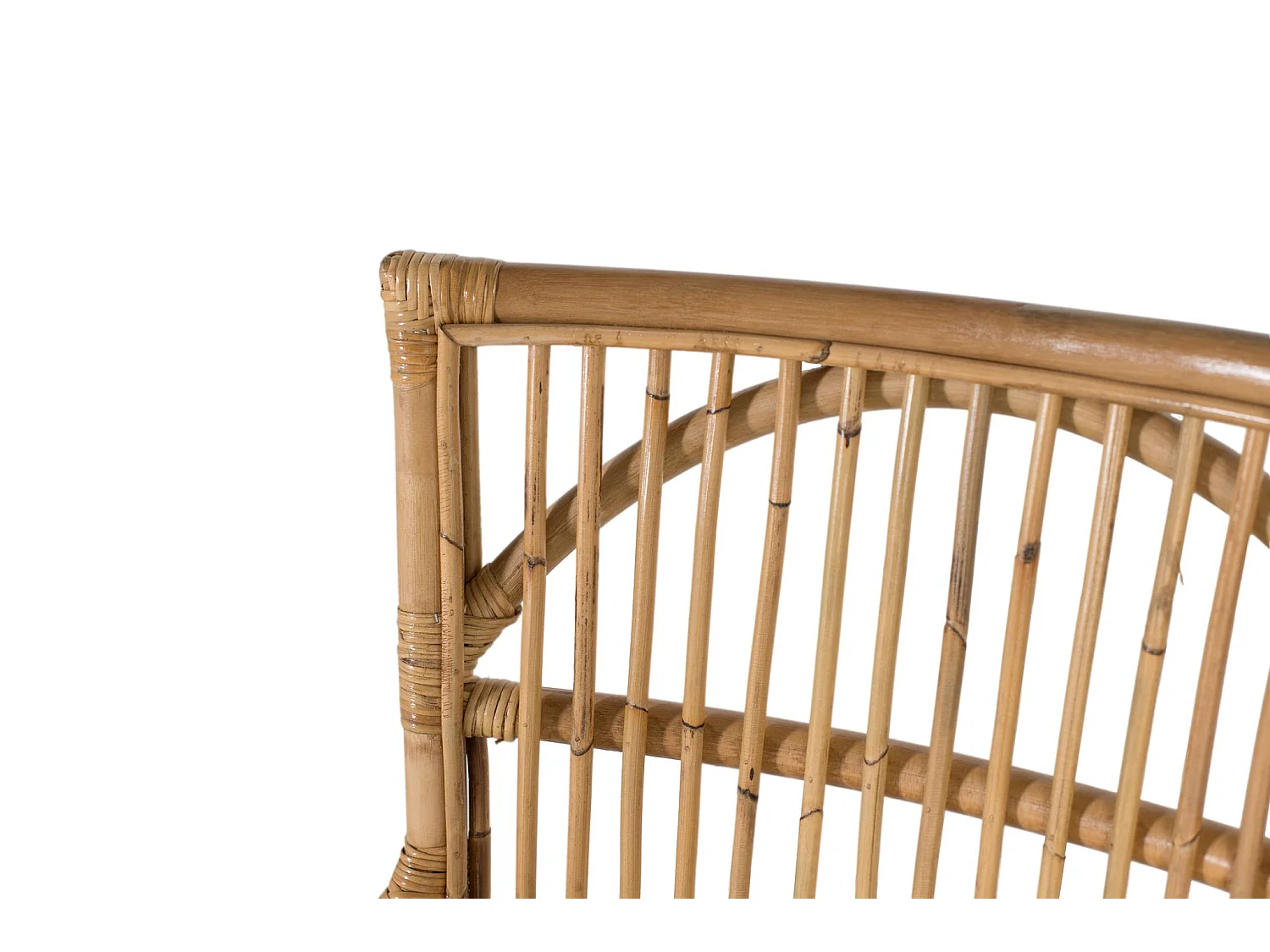 Cadeira de vime natural estilo mediterrâneo, 53 cm - 92x53x58