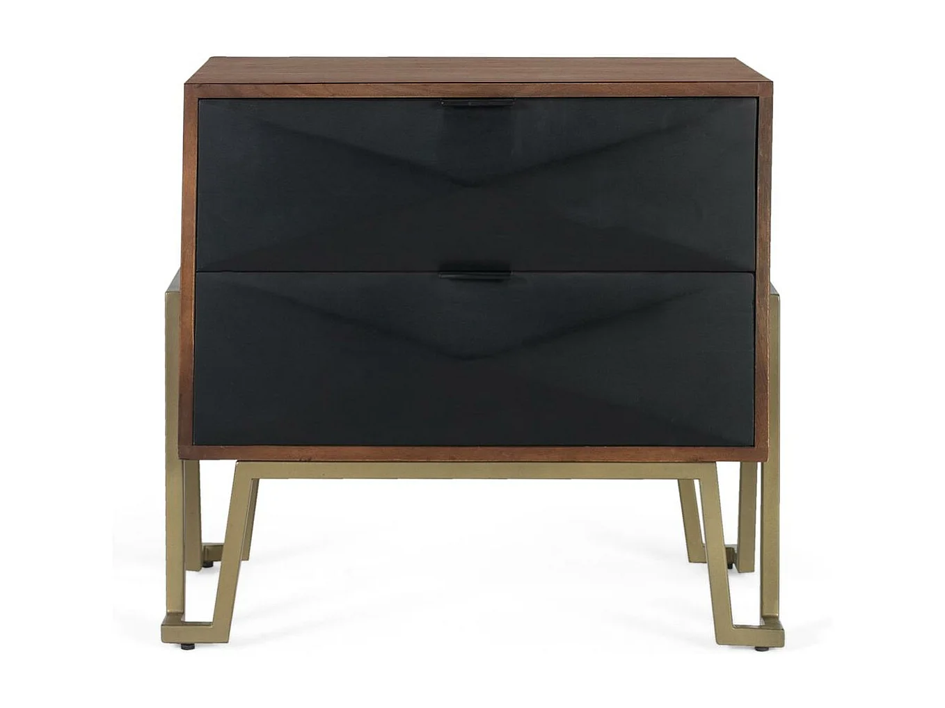 Comodino in legno di mango con cassetti