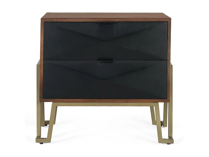 Comodino in legno di mango con cassetti