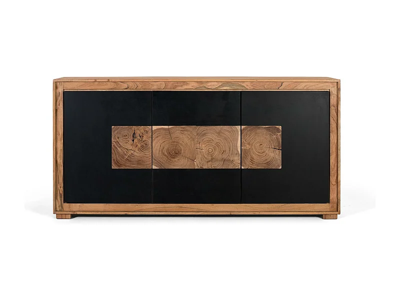 Modernes Sideboard aus Mangoholz und Eisenbeinen