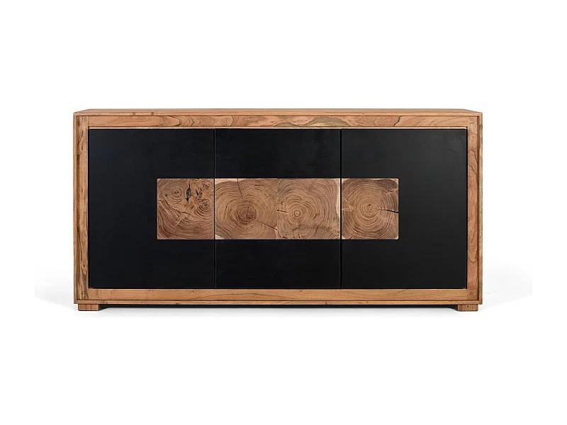 Modernes Sideboard aus Mangoholz und Eisenbeinen