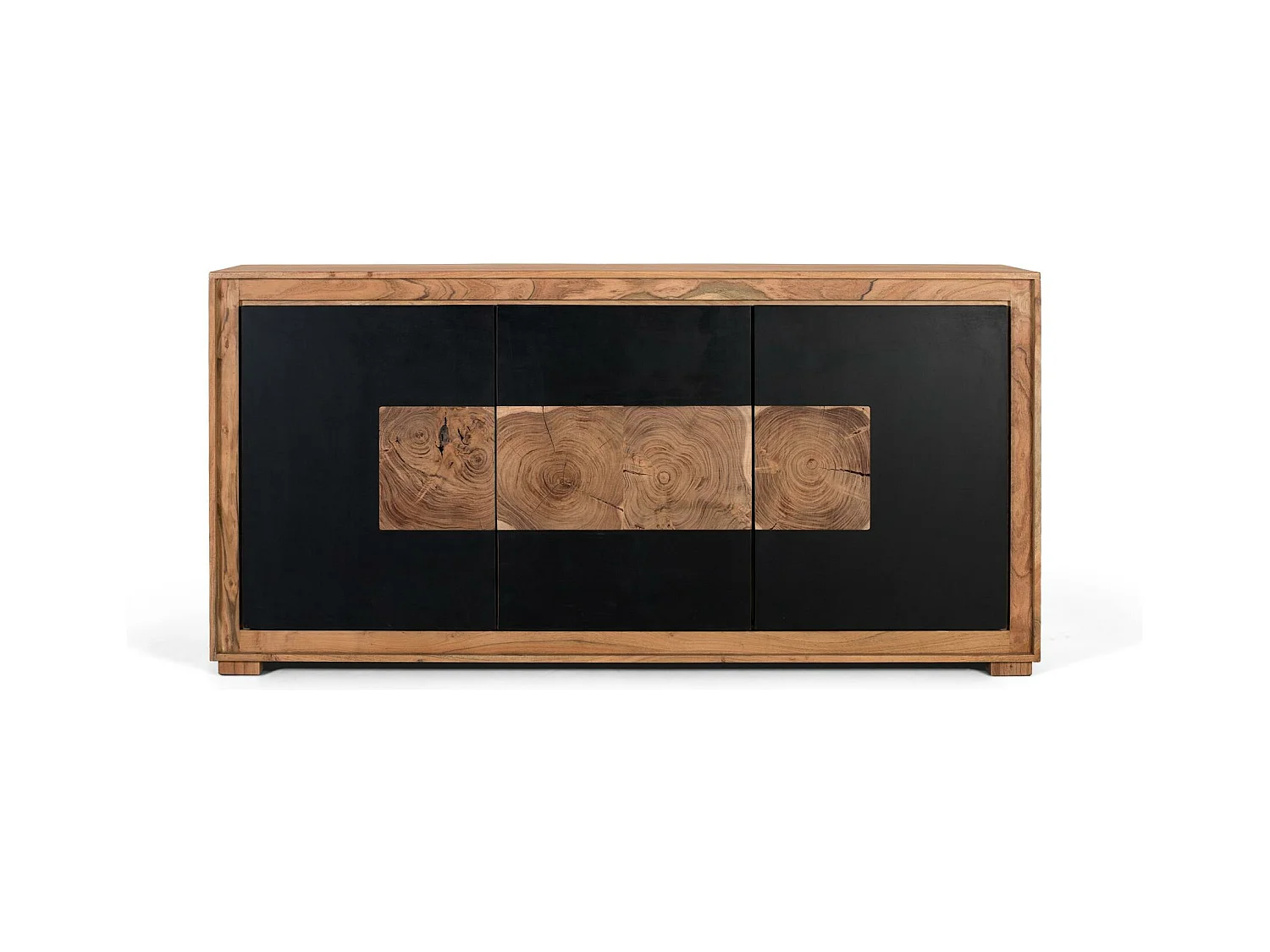 Hedendaags dressoir van mangohout en ijzeren poten