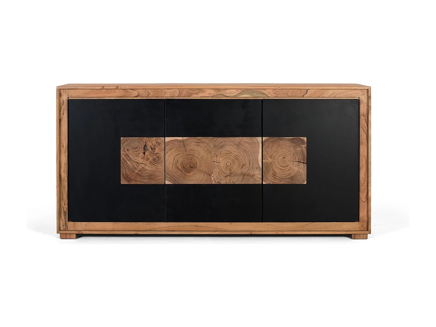 Modernes Sideboard aus Mangoholz und Eisenbeinen