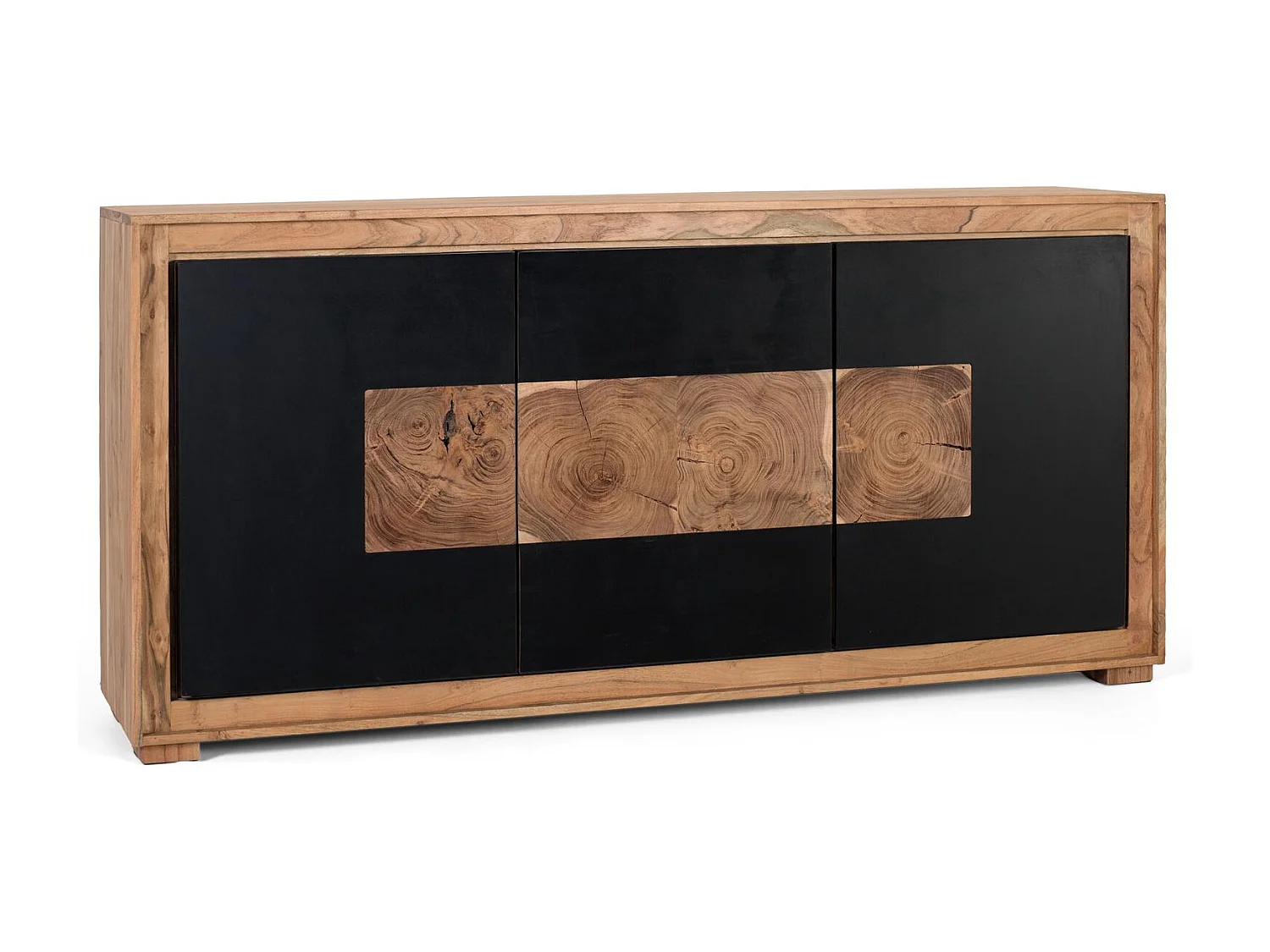 Buffet contemporain en bois de manguier et pieds en fer