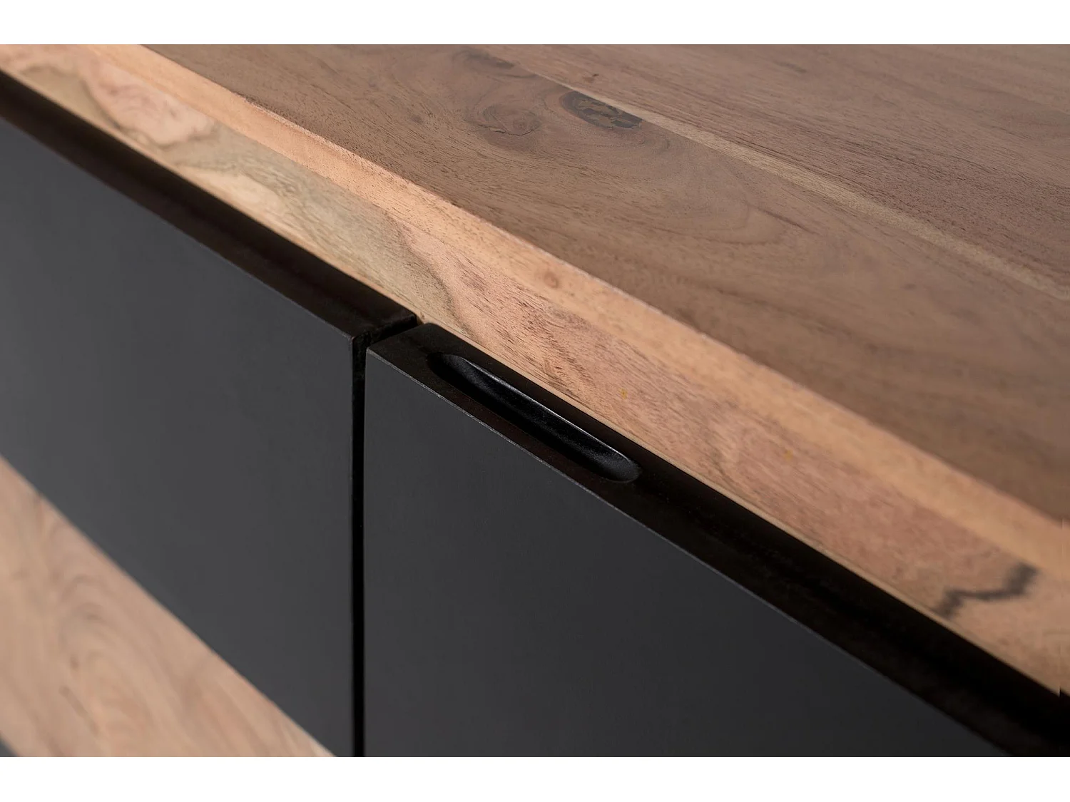 Buffet contemporain en bois de manguier et pieds en fer