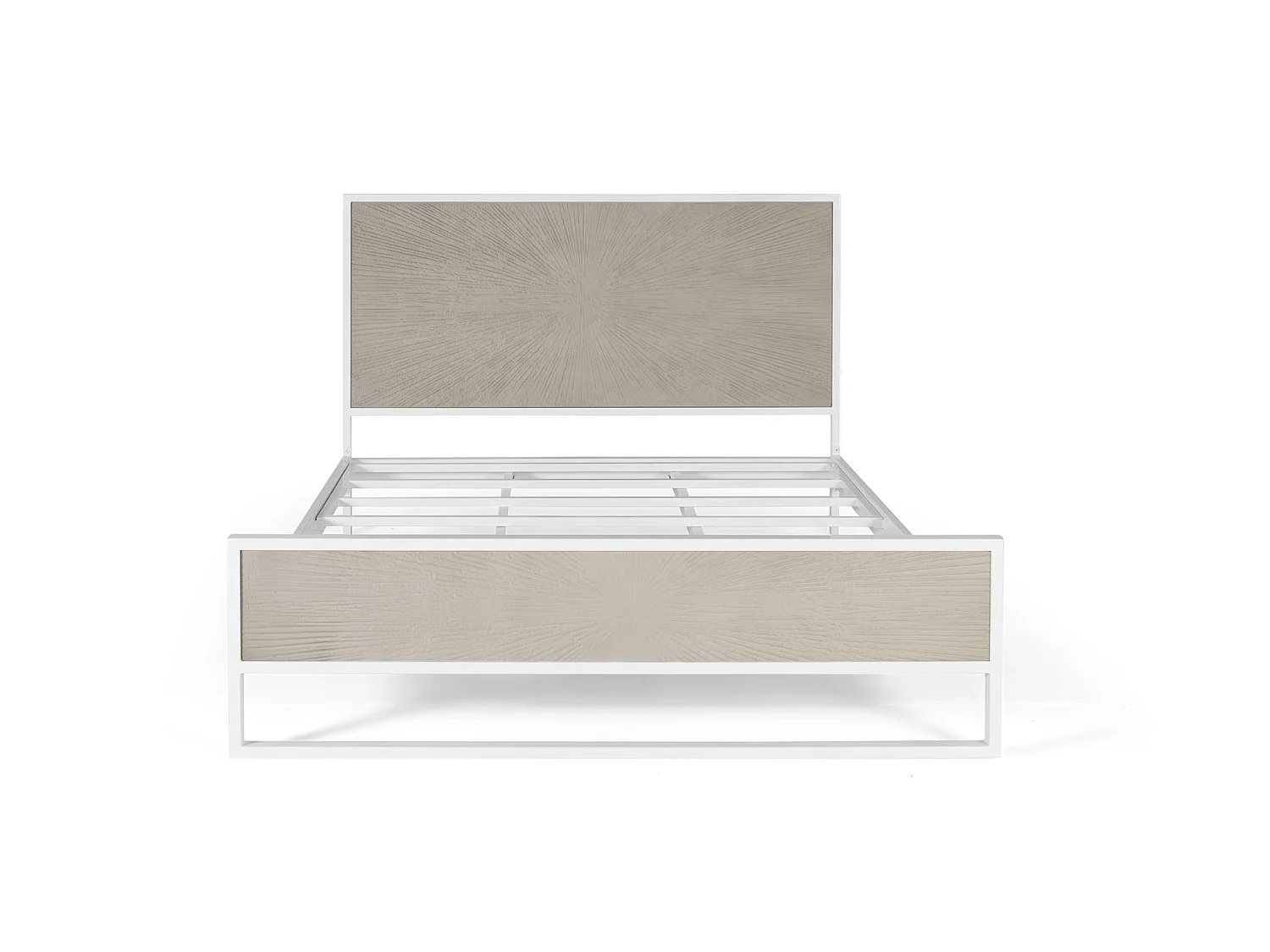 Metallbett 150 cm, moderner Industriestil - 110 x 150 x 200