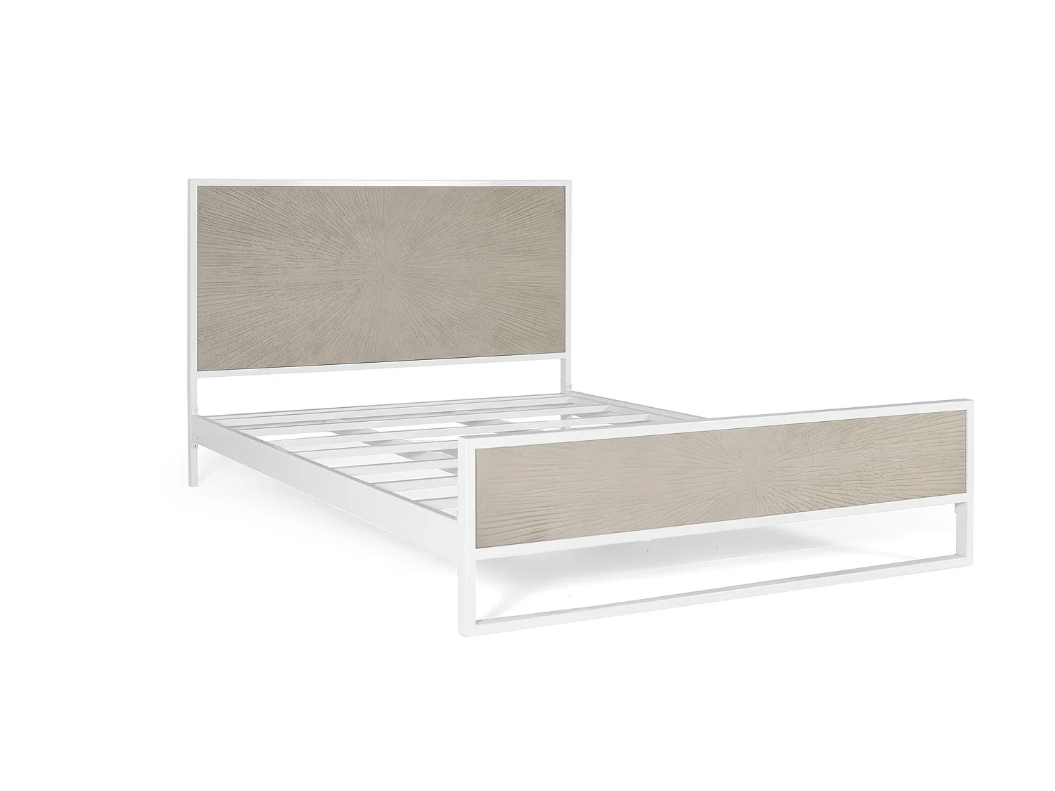 Metallbett 150 cm, moderner Industriestil - 110 x 150 x 200