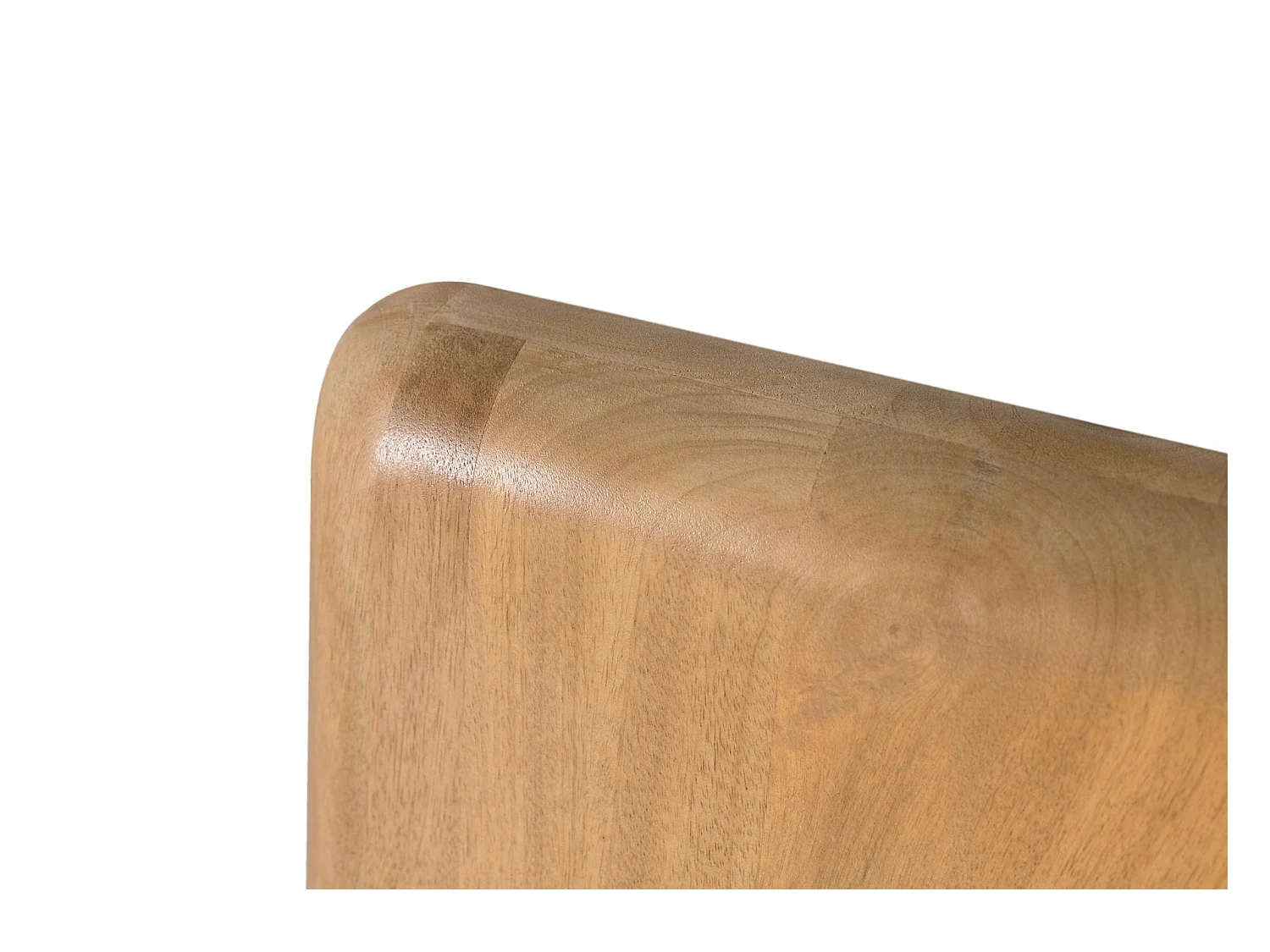 Zagłówek wykonany z drewna mango z półokrągłymi krawędziami