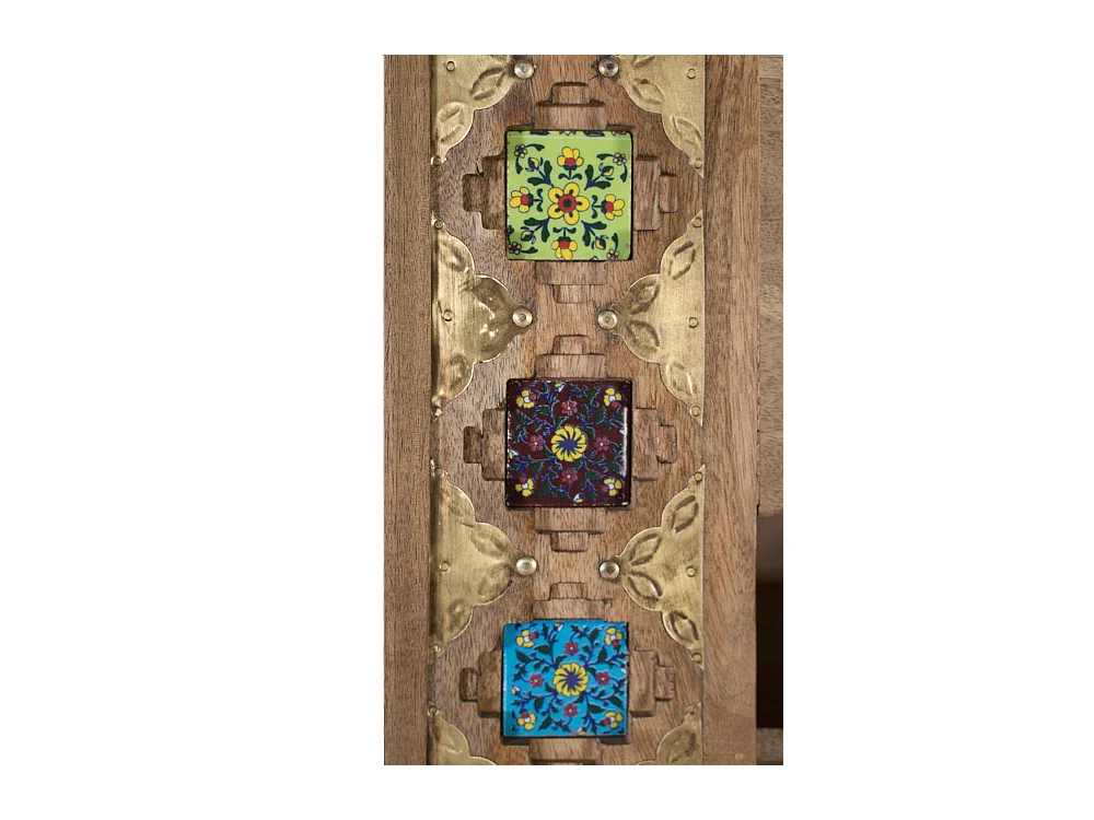 Étagère en bois de manguier au design artisanal unique