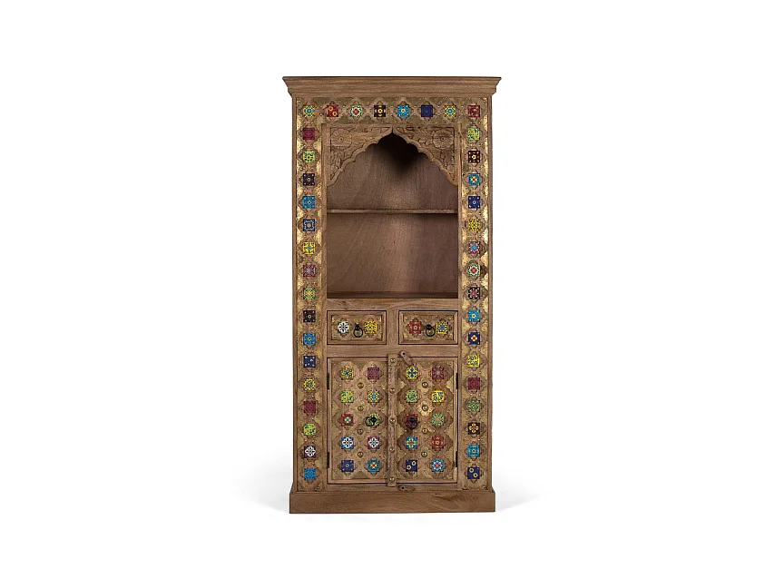 Etagère en bois de manguier met een uniek ambachtelijk ontwerp
