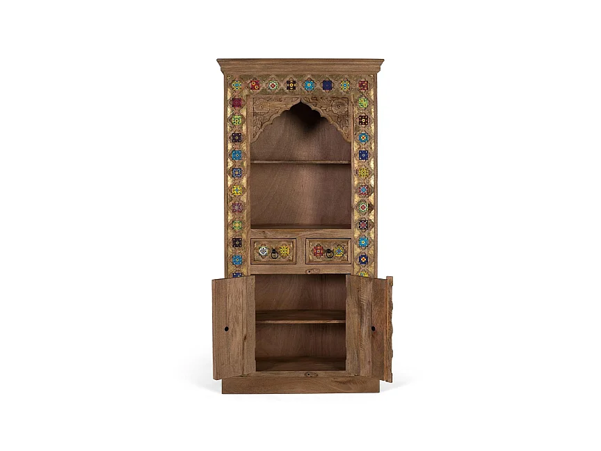 Etagère en bois de manguier met een uniek ambachtelijk ontwerp
