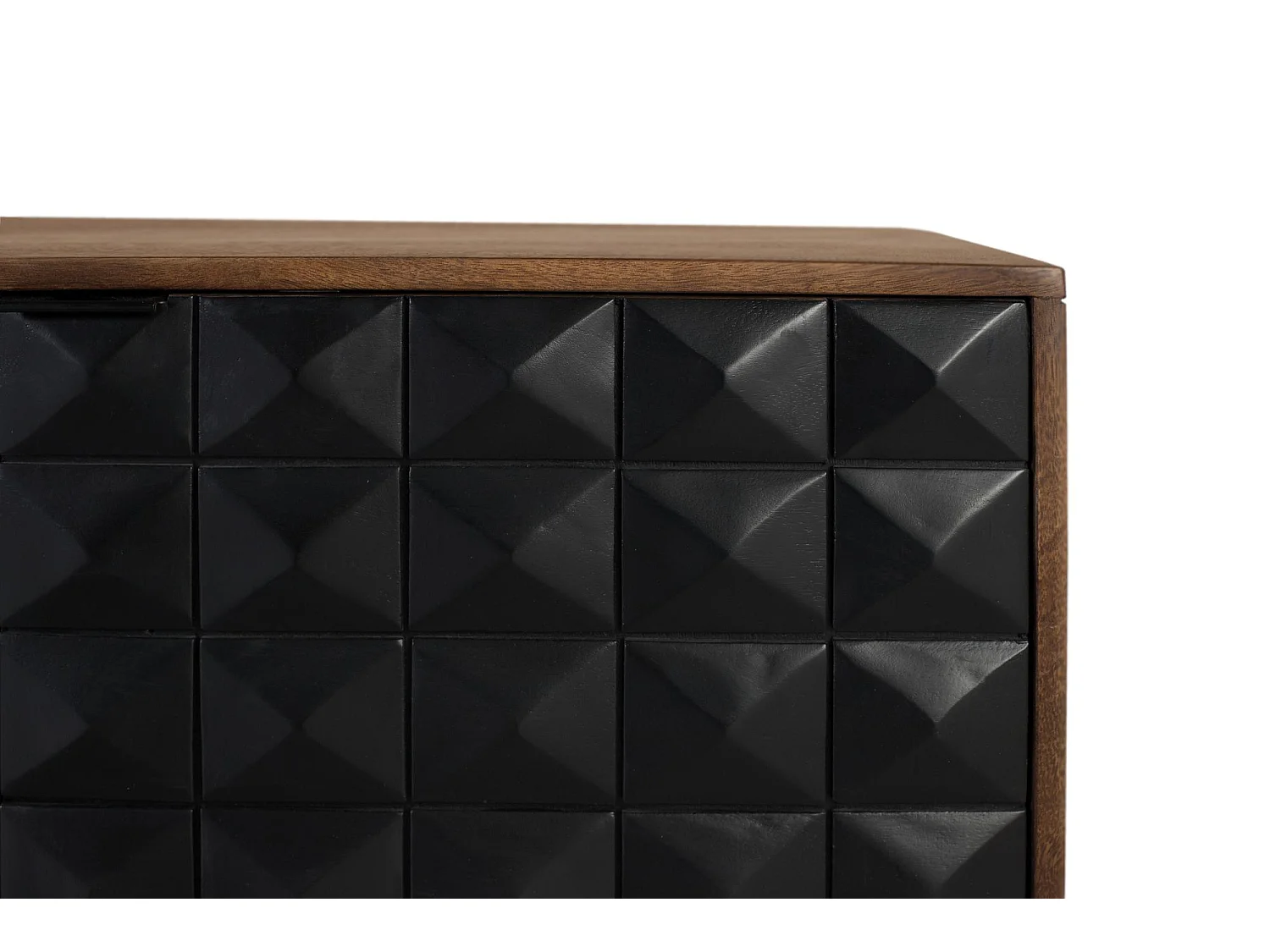 Håndlavet TV-bord i mangotræ med guldfarvede ben, 150 cm