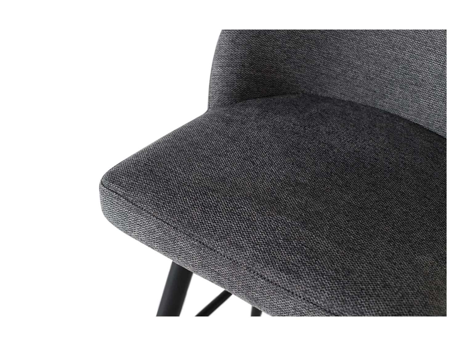 Set de dos taburetes tapizados en tela y acolchados