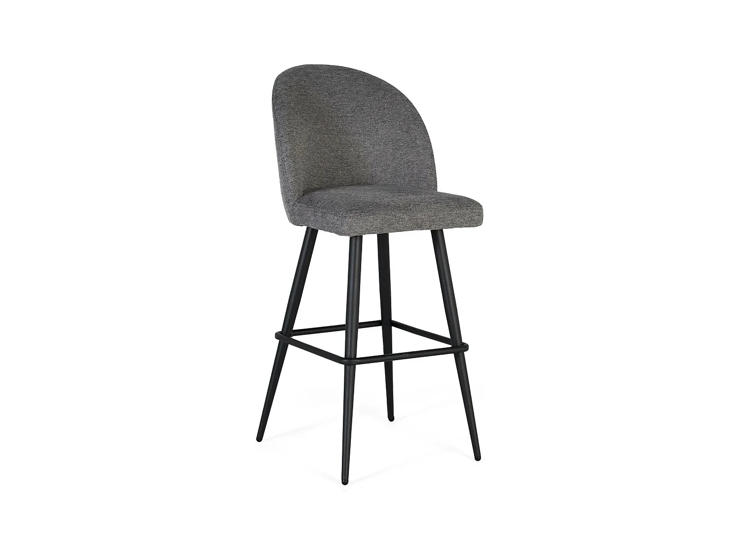 Ensemble de deux tabourets recouverts de tissu et rembourrés