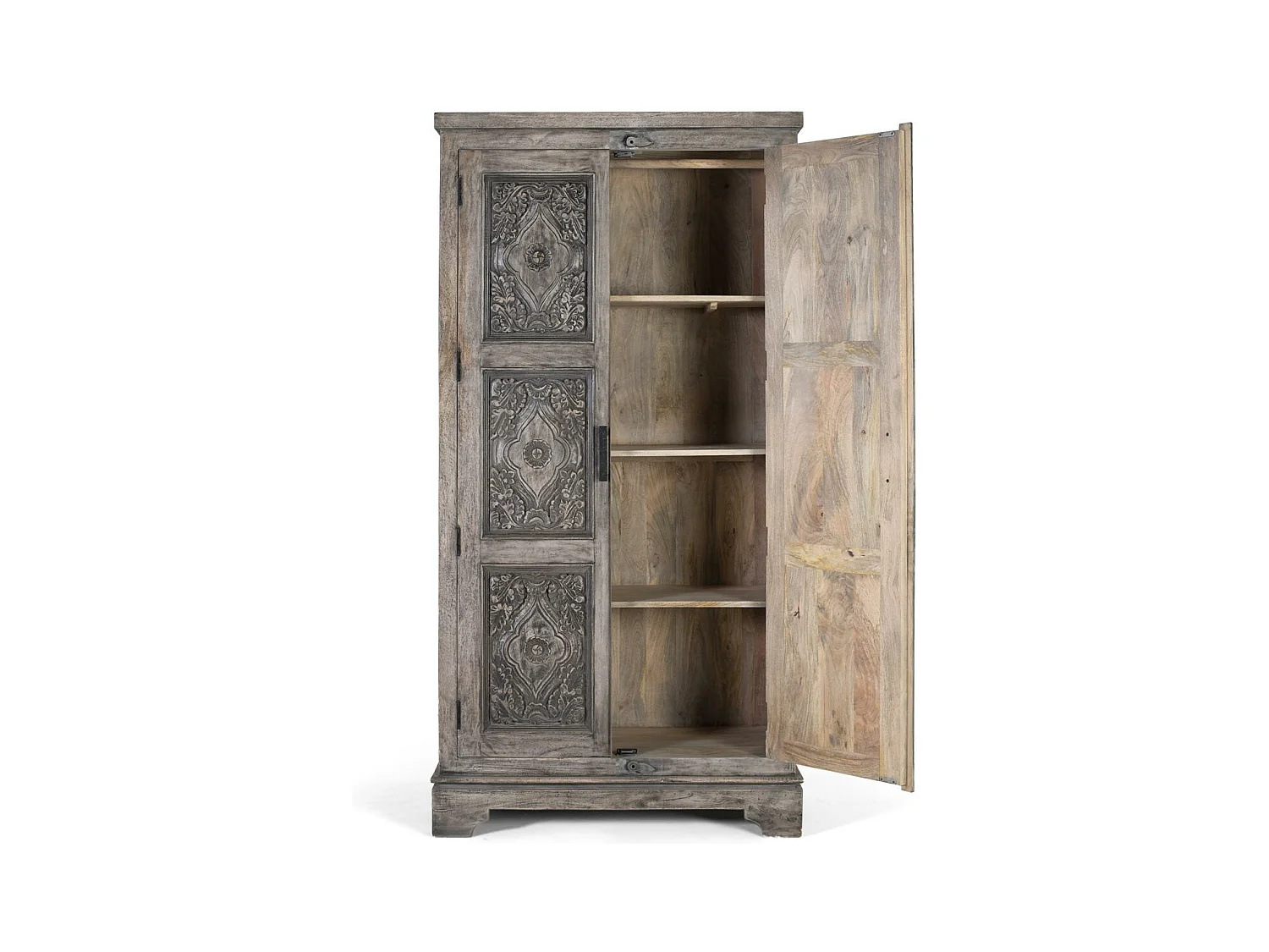 Massief mangohouten kledingkast met veel ruimte