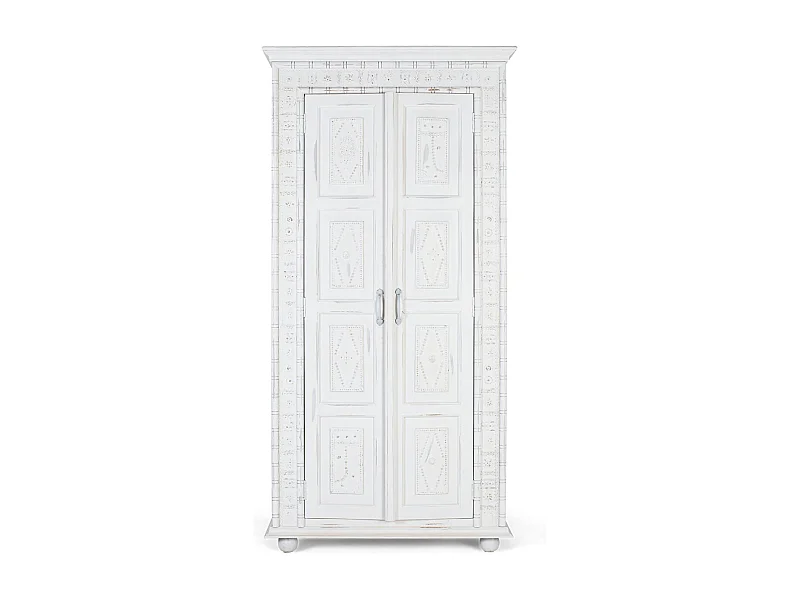 Armoire 2 portes fabriquée à la main en bois de manguier