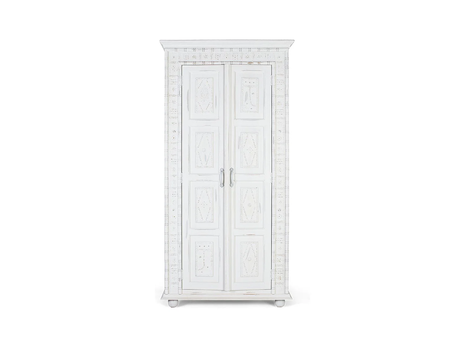 2-drzwiowa szafa wykonana ręcznie z drewna mango