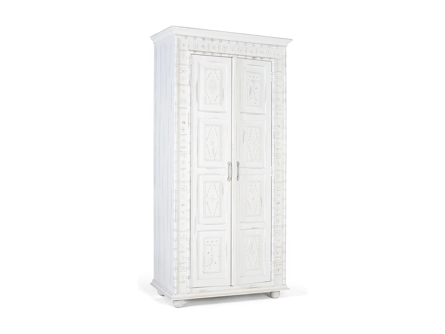 Armoire 2 portes fabriquée à la main en bois de manguier