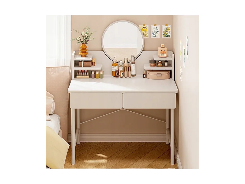 Coiffeuse, avec miroir, blanc, scandinave