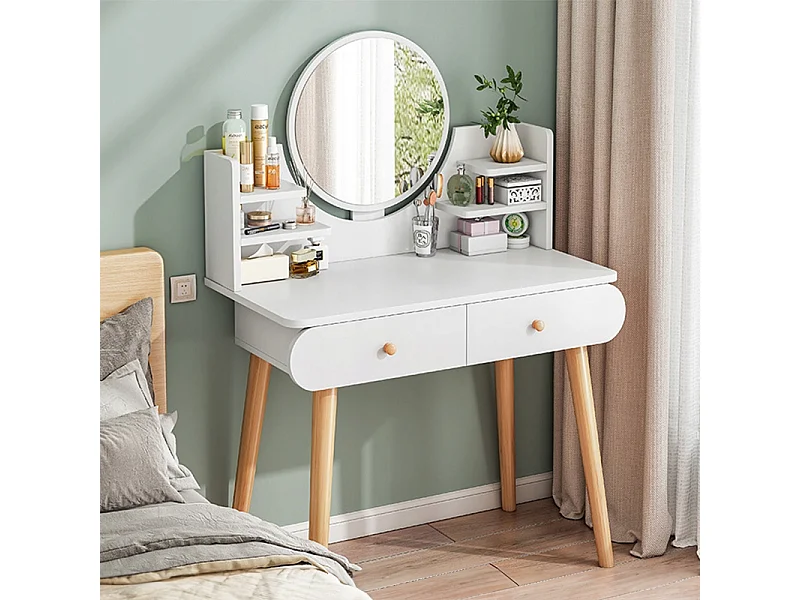 Kaptafel spiegel, wit, Scandinavisch