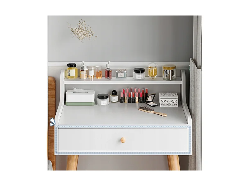 Coiffeuse, avec miroir, blanc, scandinave