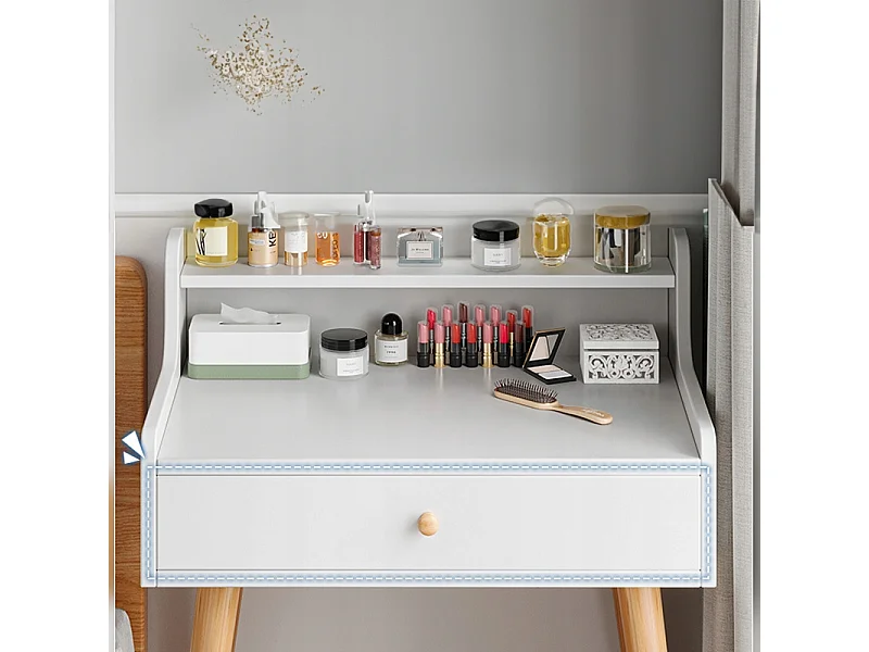 Coiffeuse, avec miroir, blanc, scandinave