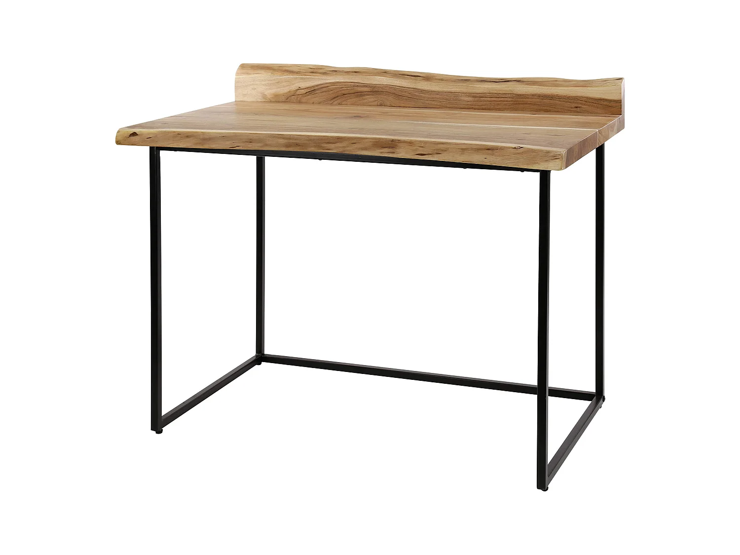 Bureau Live Edge - 110x60x76 - Bois - Piètement métal - Marron