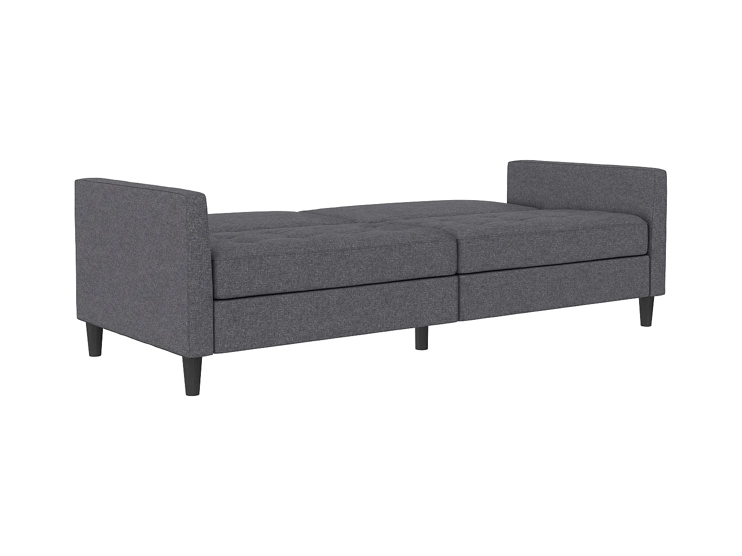 3-zits slaapbank in grijs stof