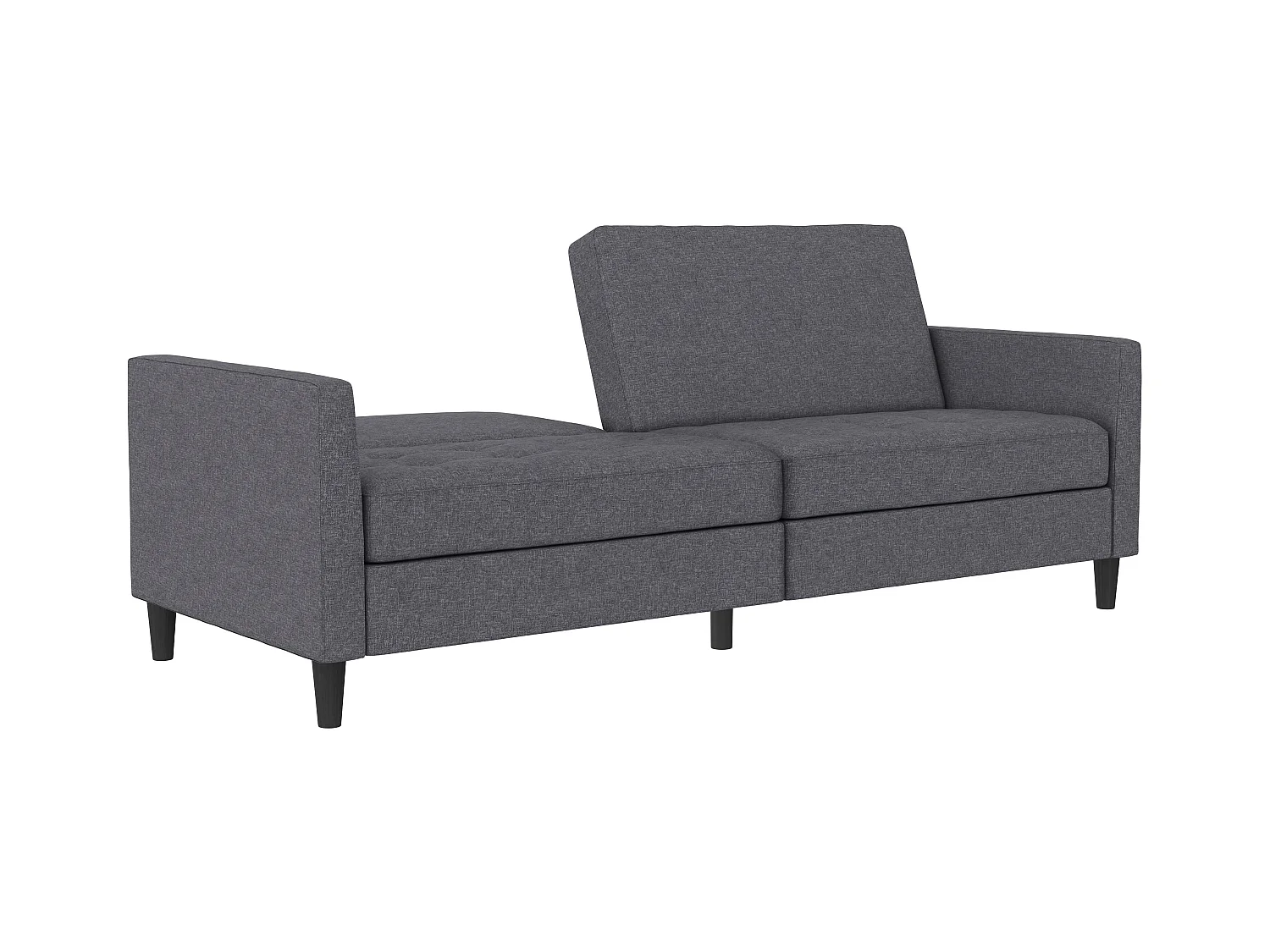 3-zits slaapbank in grijs stof
