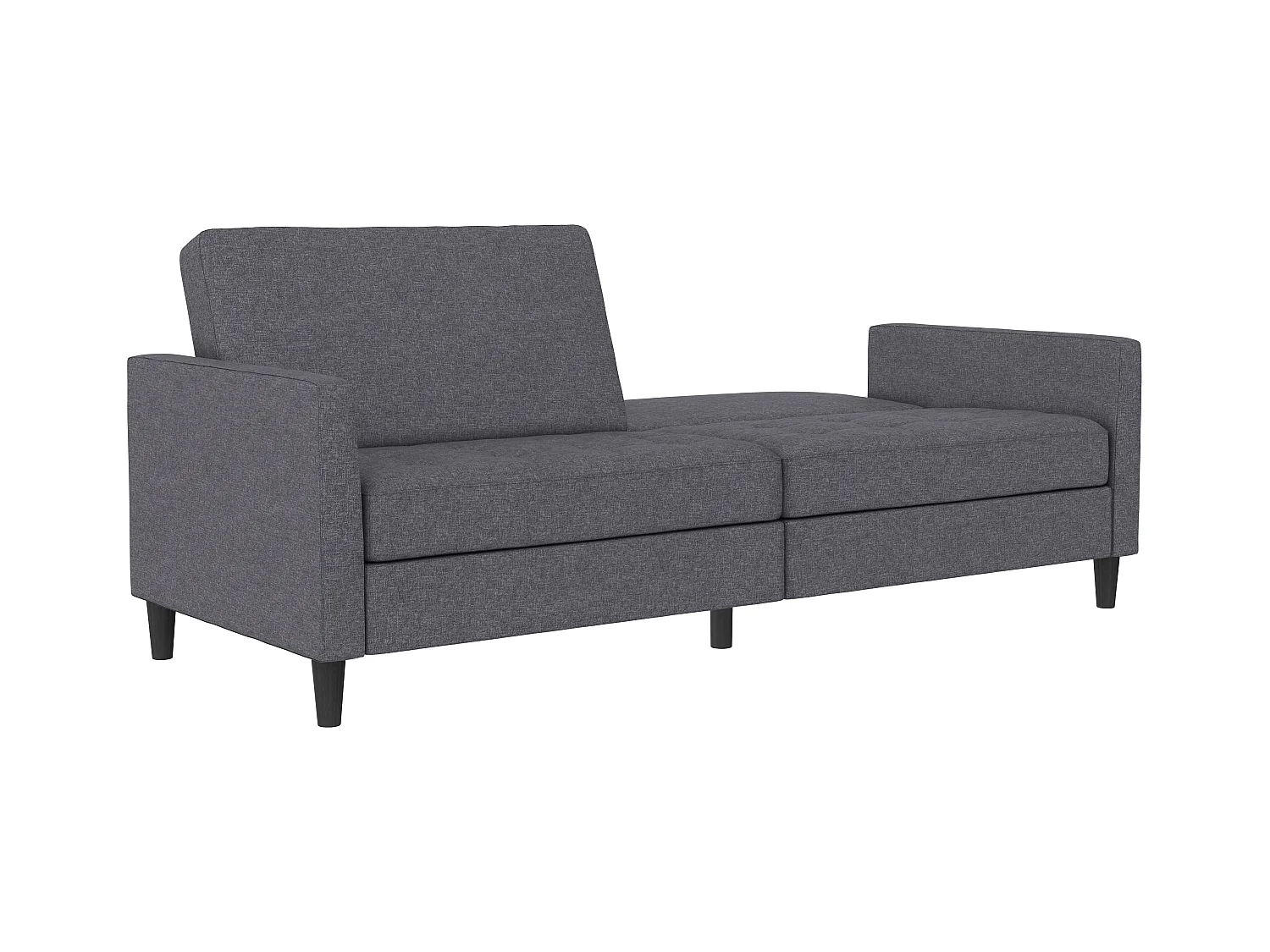 3-zits slaapbank in grijs stof