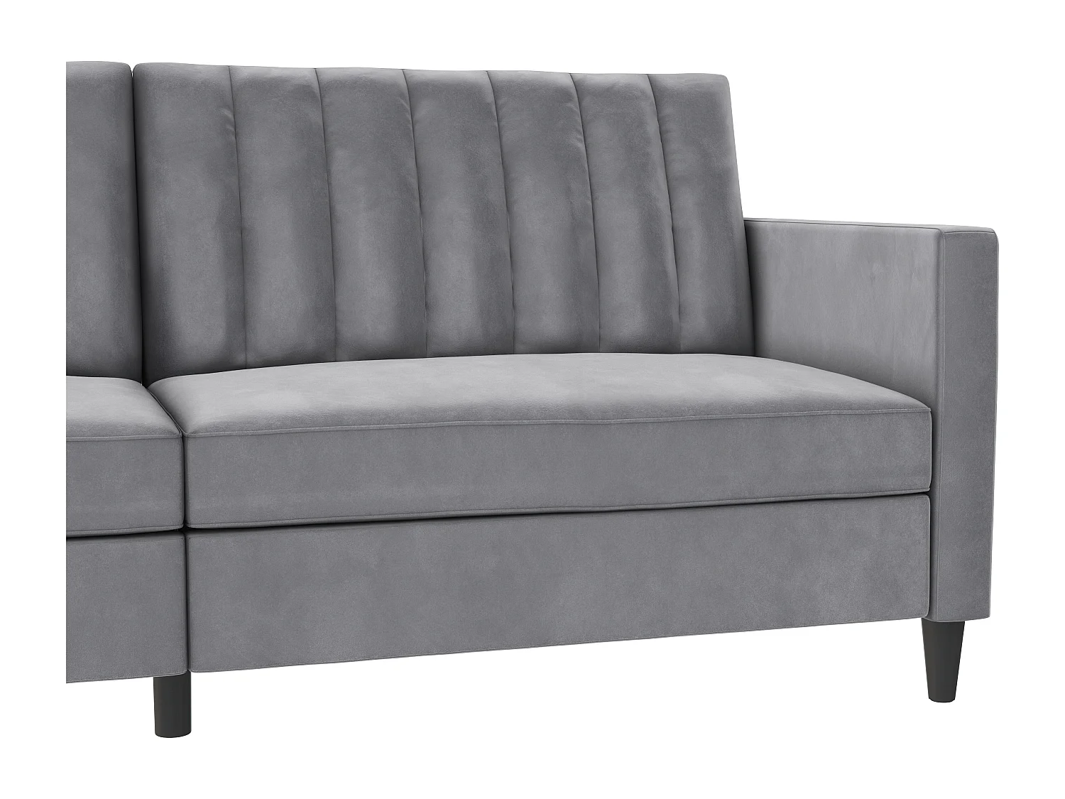 Celine | Canapé convertible 3 places en velours gris