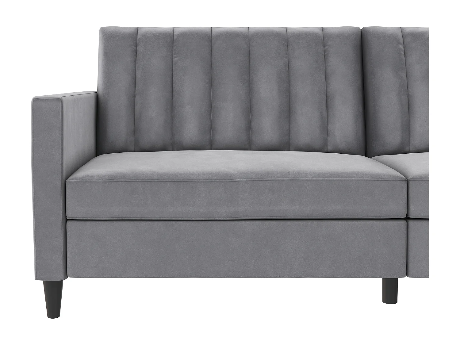 Celine | Canapé convertible 3 places en velours gris