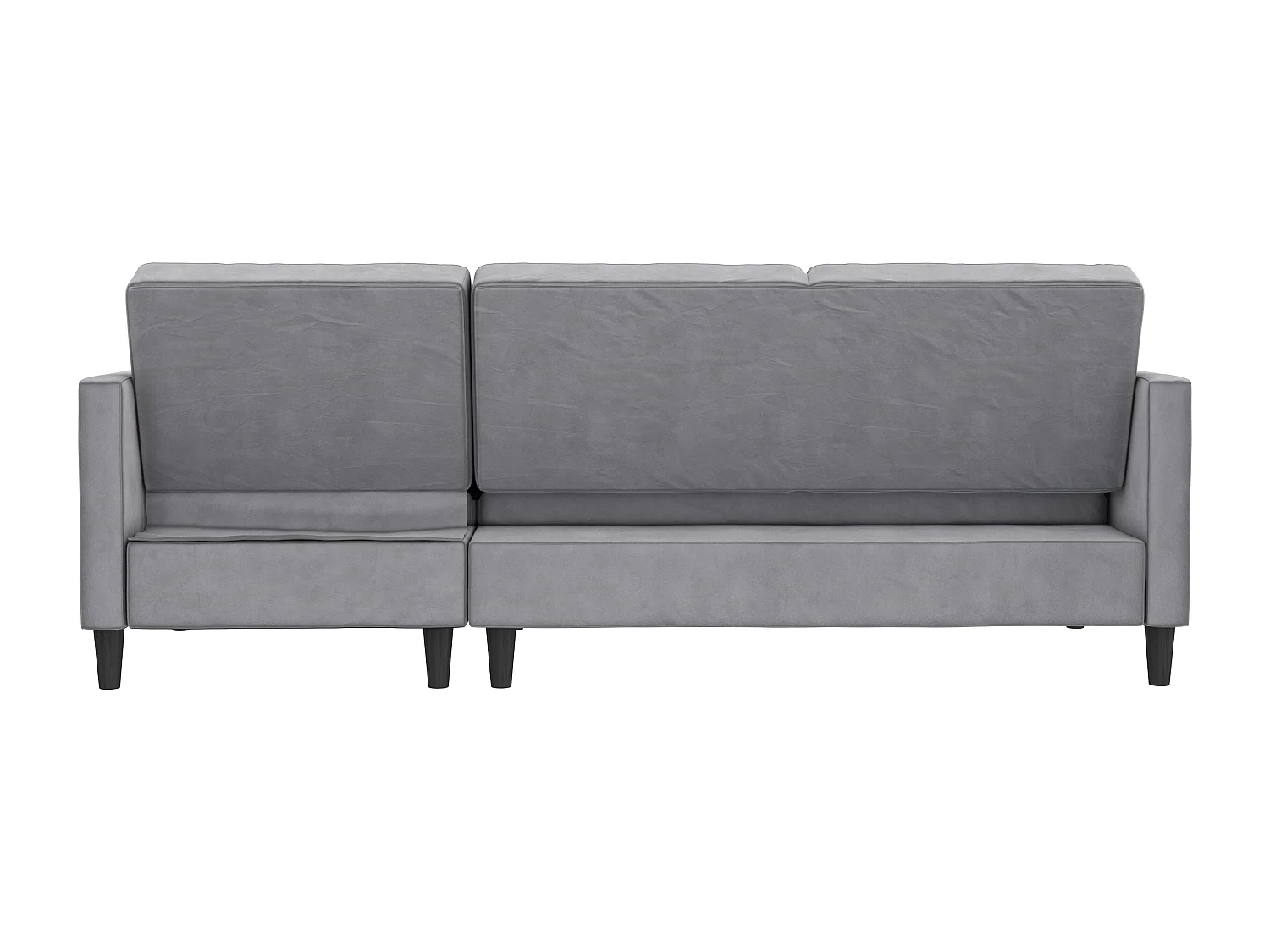 Presley | Canapé-lit 3 places avec méridienne en velours gris