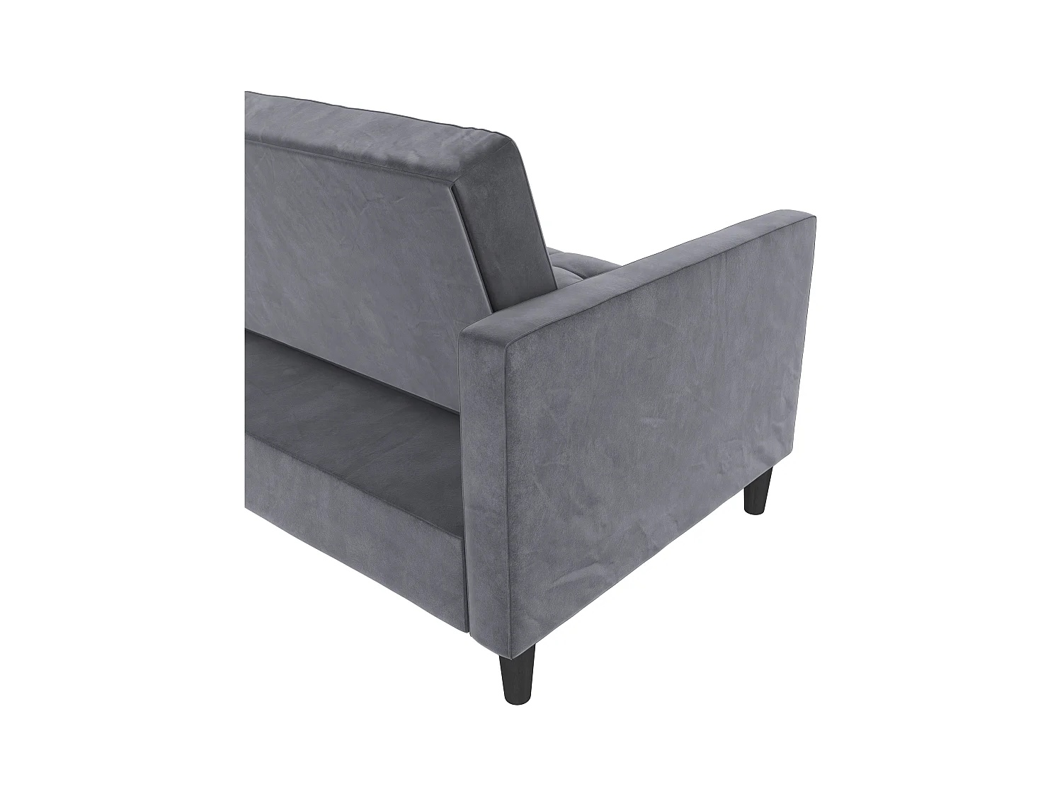 Presley | Canapé lit 3 places avec méridienne en velours anthracite