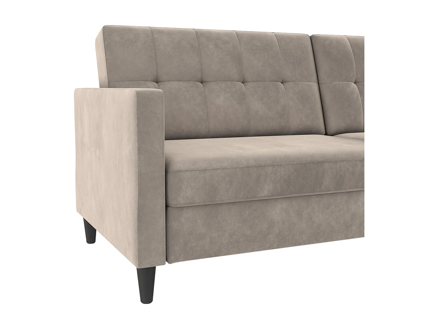 Hartford | Canapé lit 3 places en velours taupe