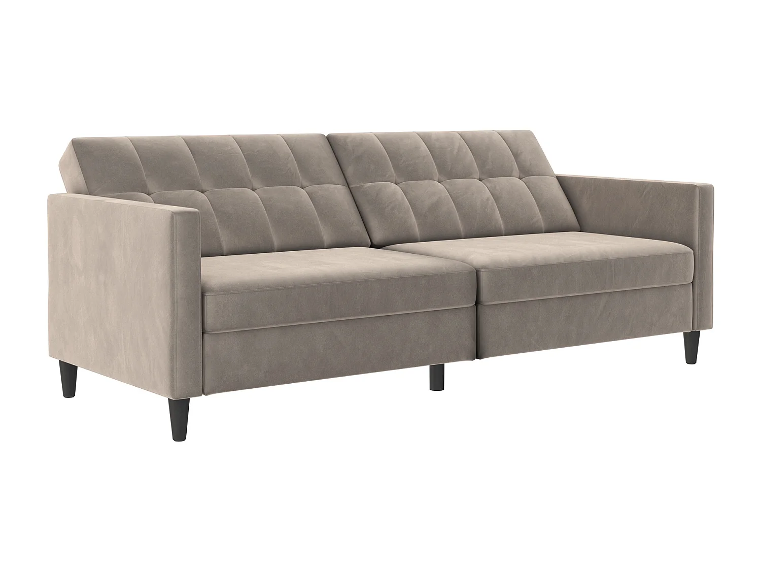 Hartford | Canapé lit 3 places en velours taupe