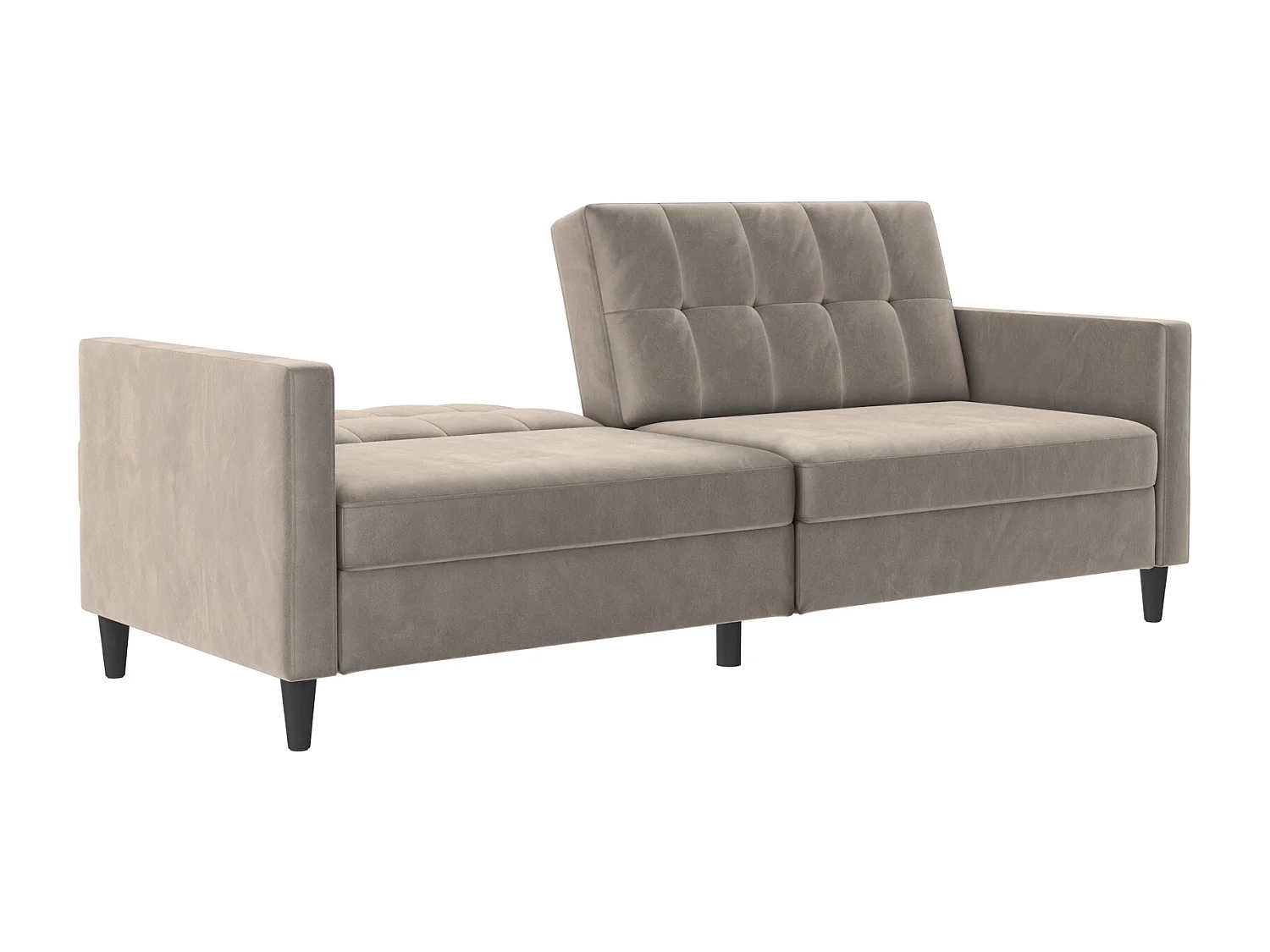 Hartford | Canapé lit 3 places en velours taupe