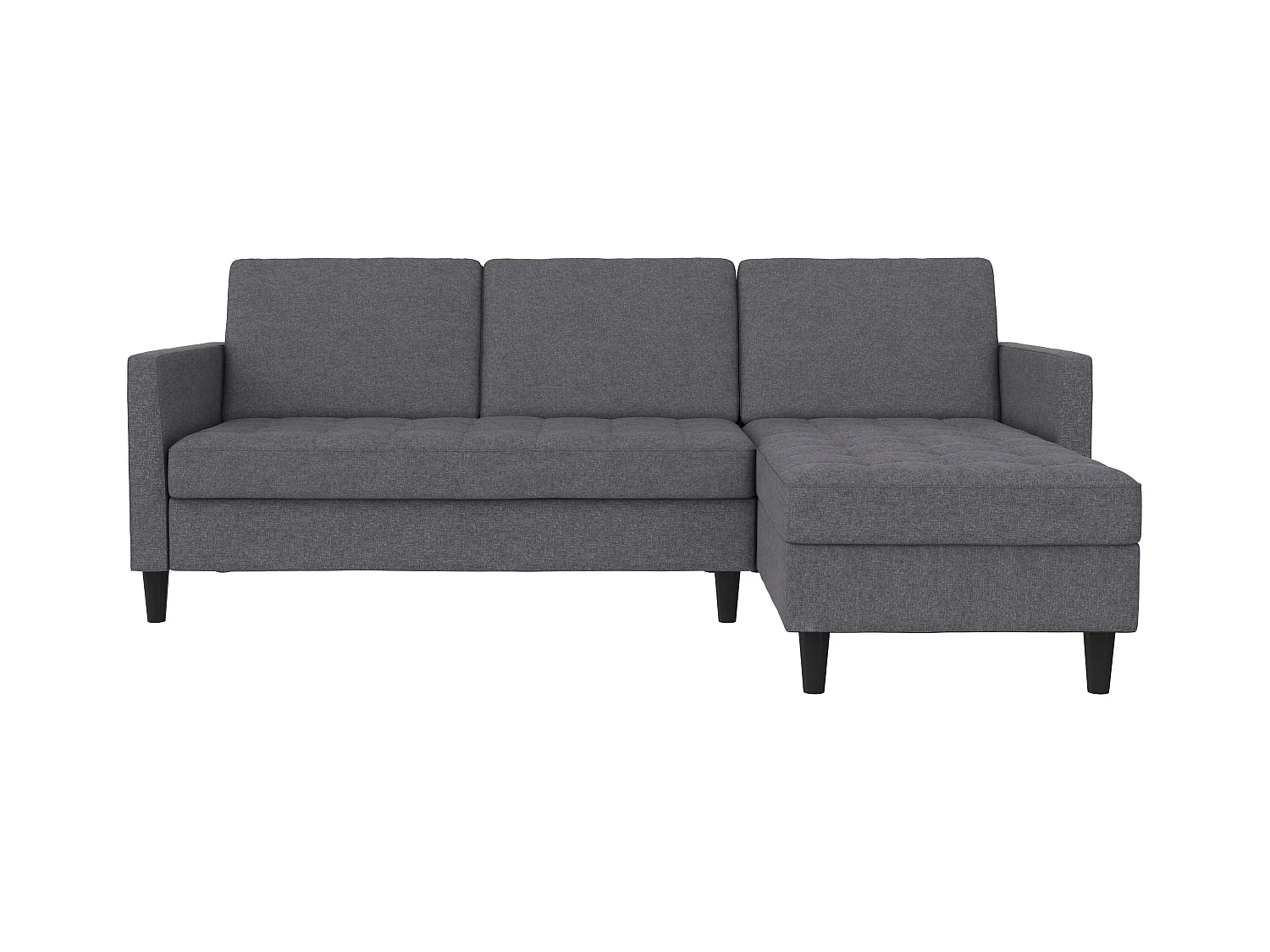 Presley | Canapé lit 3 places avec méridienne en lin gris