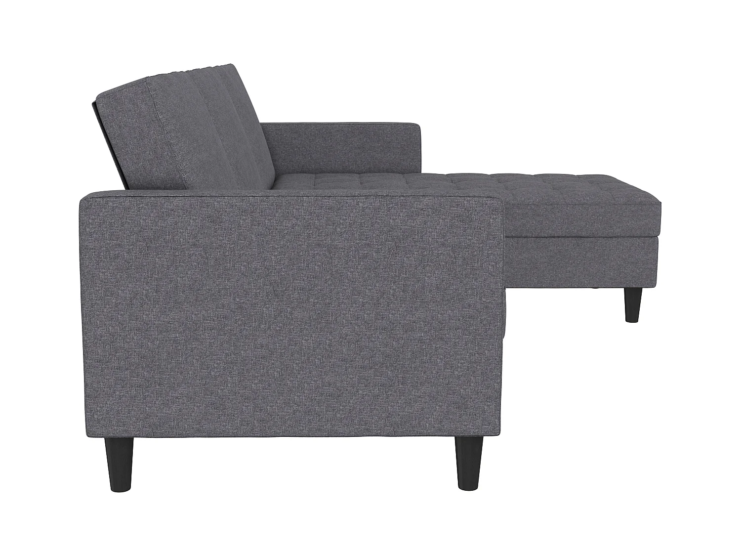 Presley | Canapé lit 3 places avec méridienne en lin gris