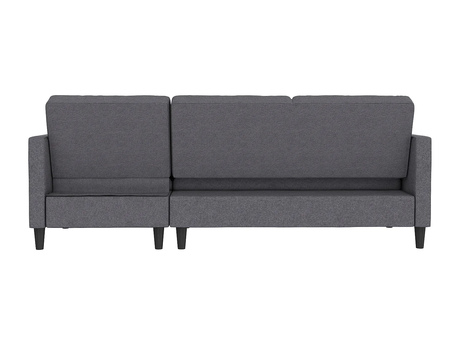 3-zits hoekslaapbank in grijze stof